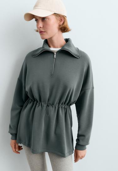 Long high-neck sweatshirt with modal — OCEAN 3