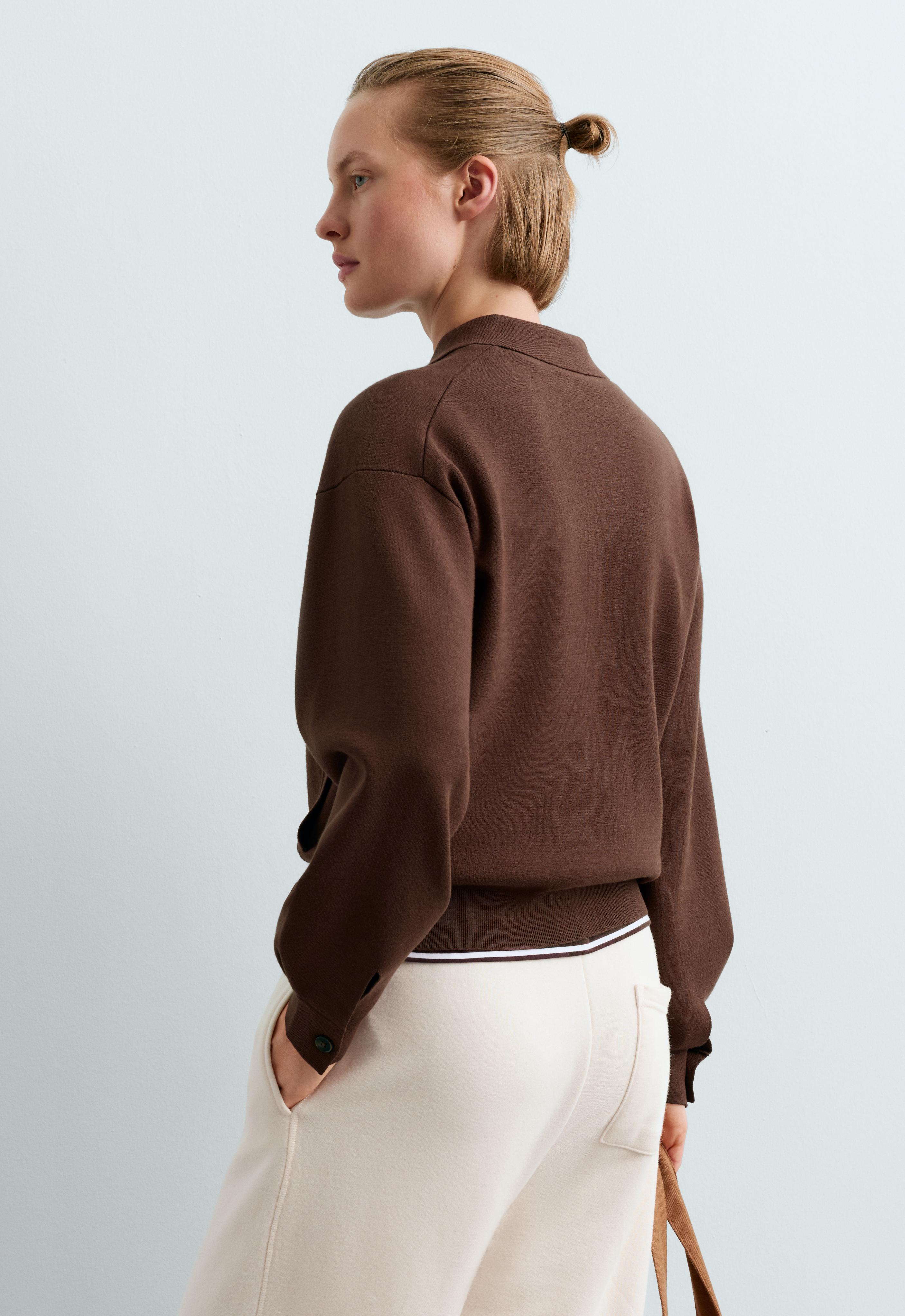 Knit polo jacket — COCOA