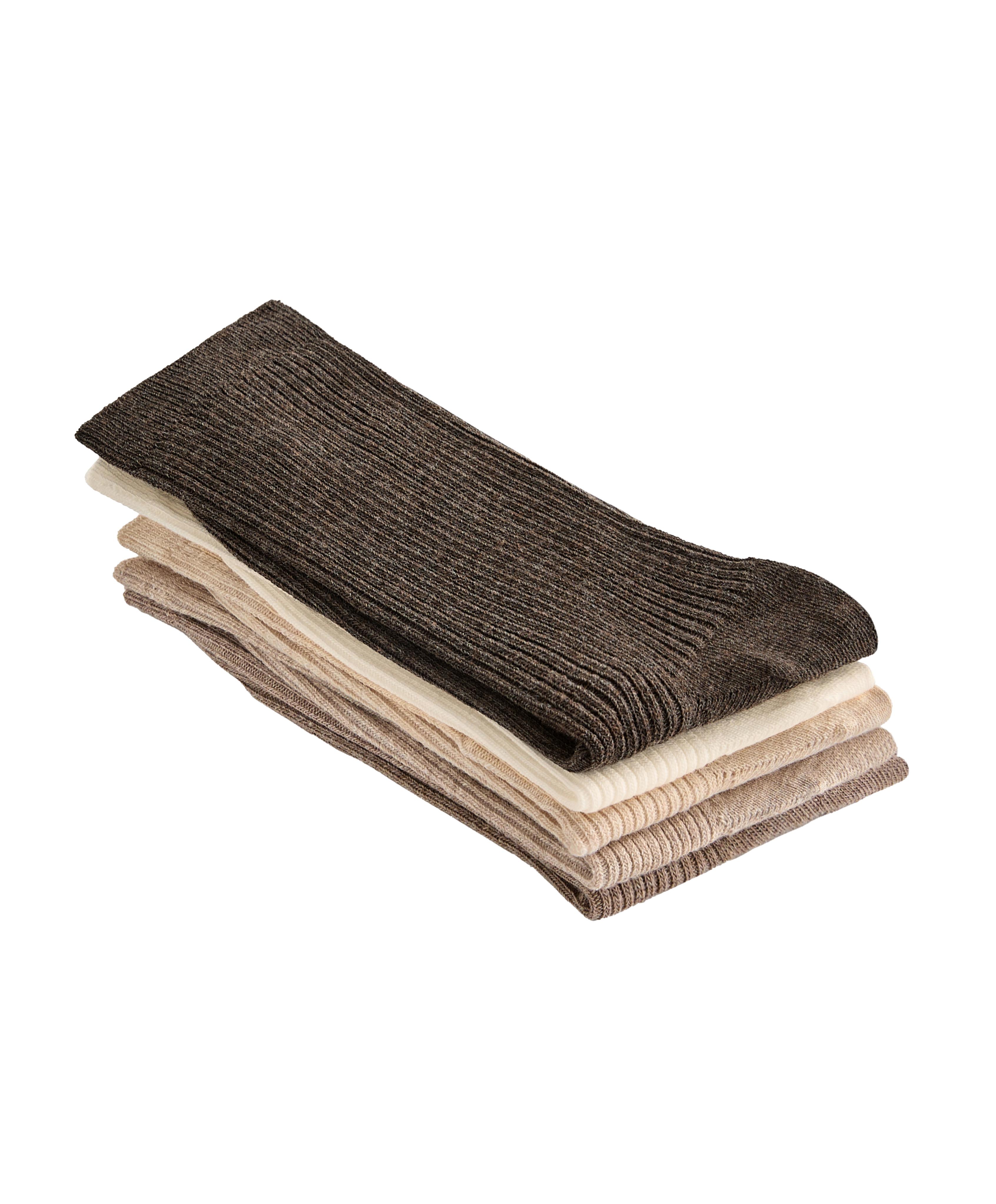 5 pairs of classic socks with cotton — SAND MELANGE