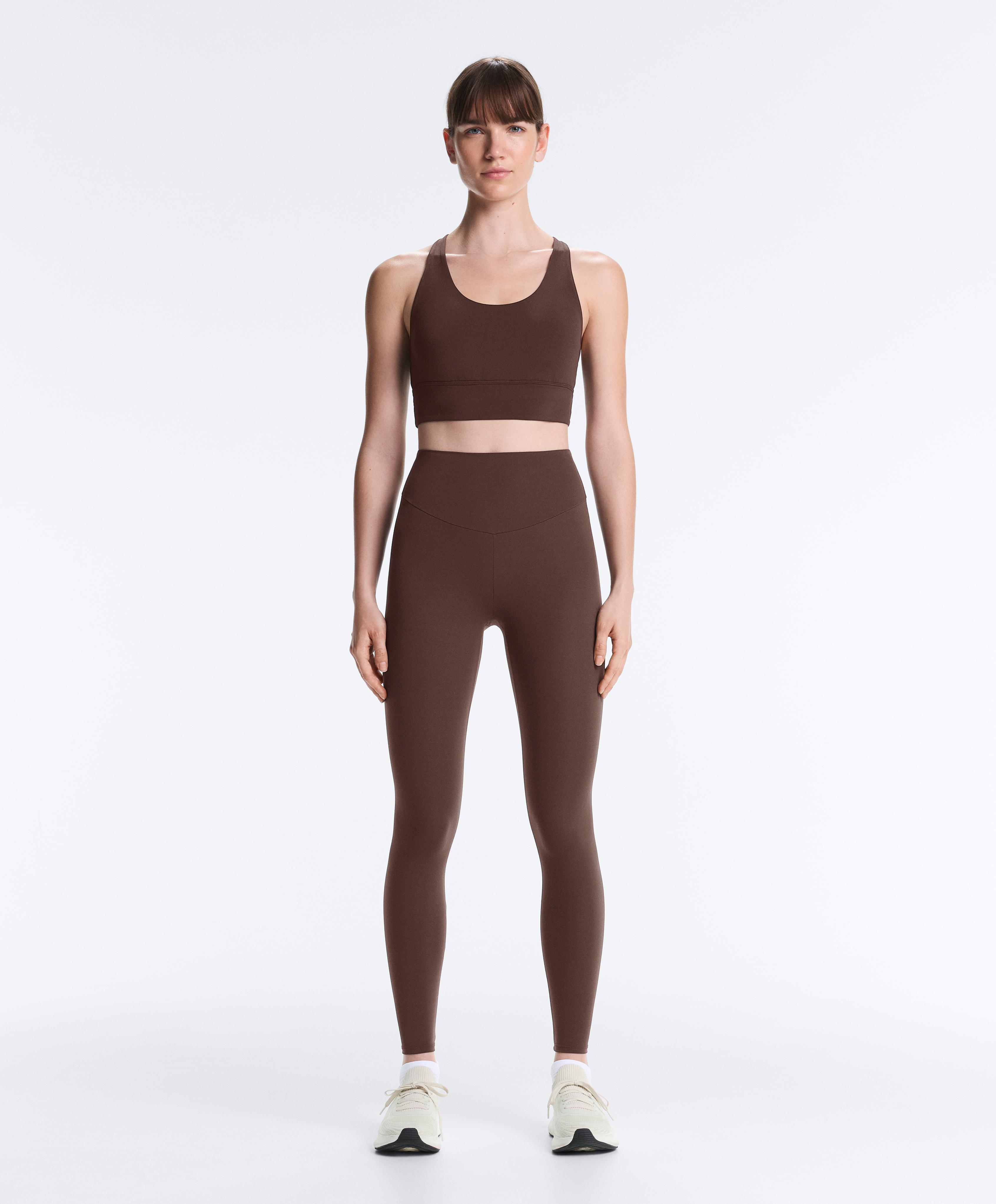 Comfortlux high-waisted ankle-length leggings — BROWN