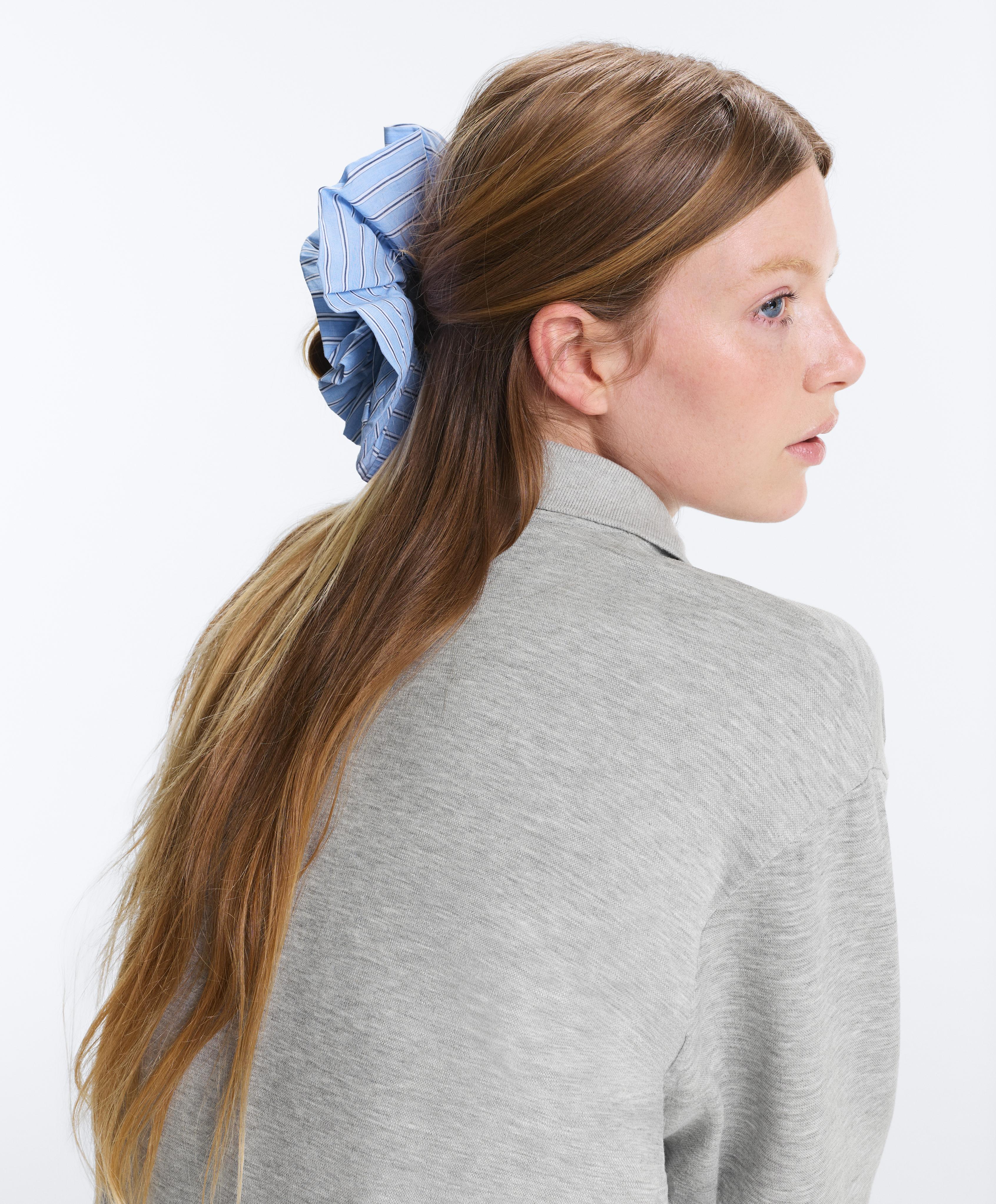 Velika gumica za kosu sa prugama od 100% pamuka