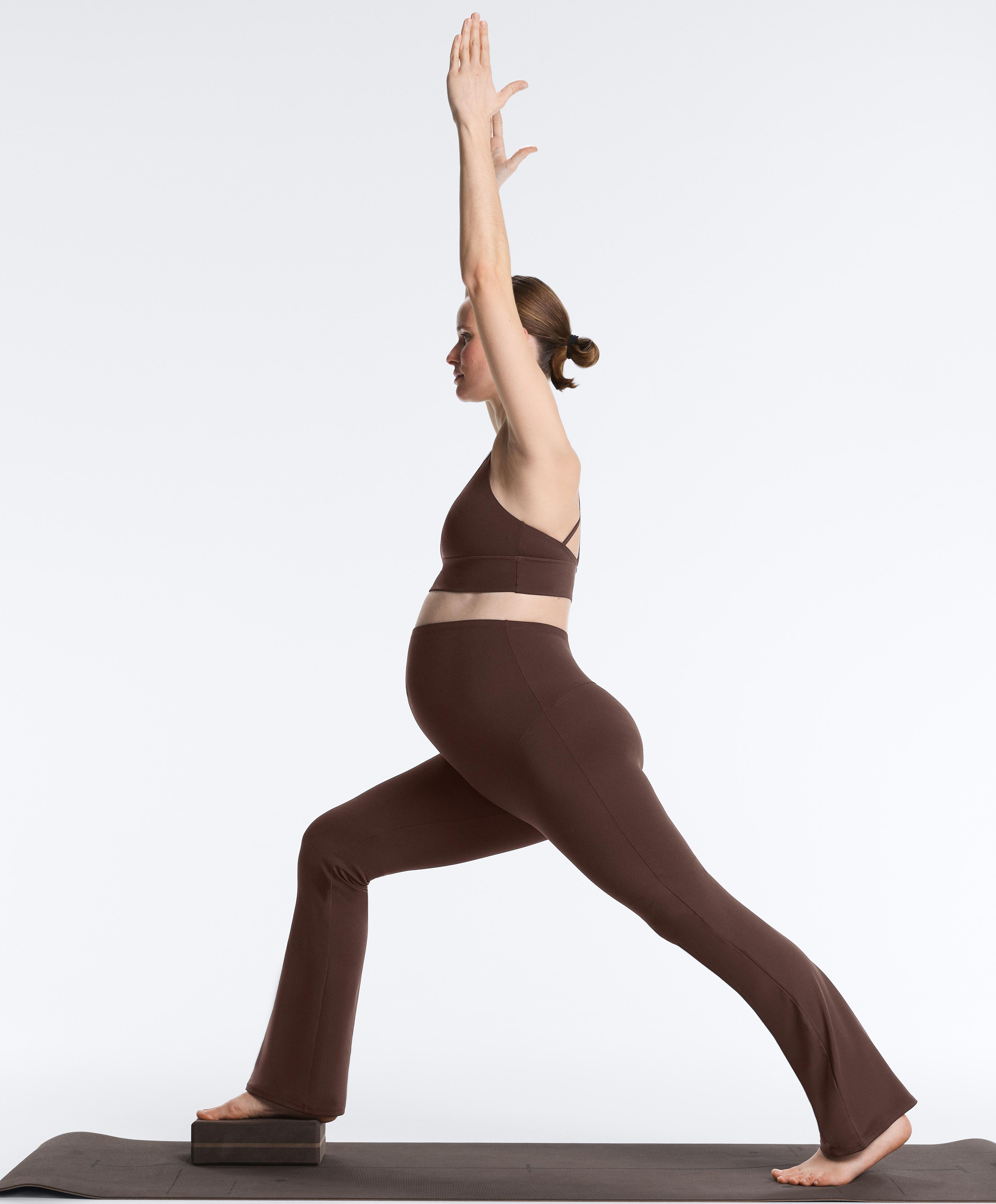 Maternity Comfortlux flare trousers — BROWN