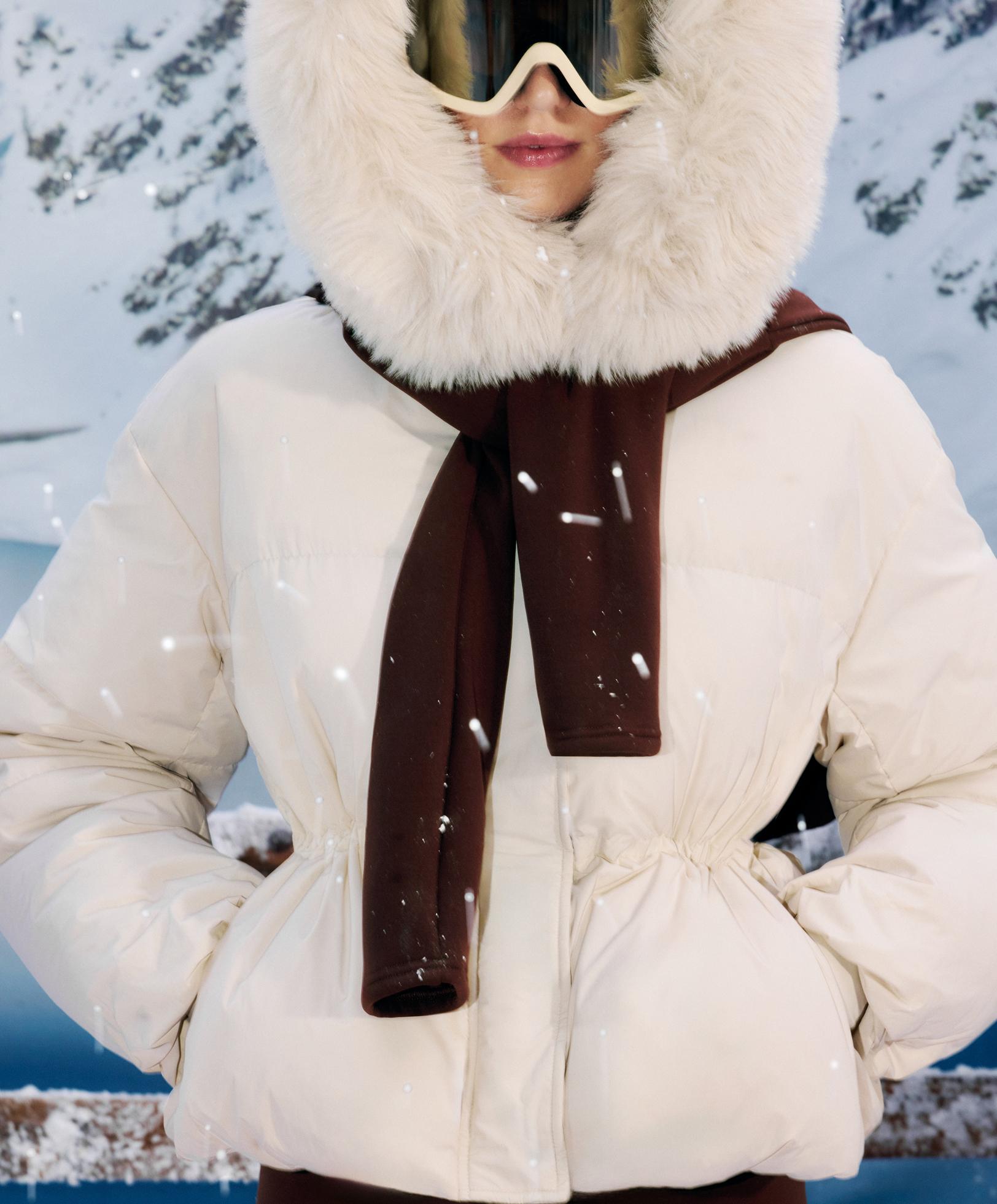 Short 100% down padded jacket — ECRU