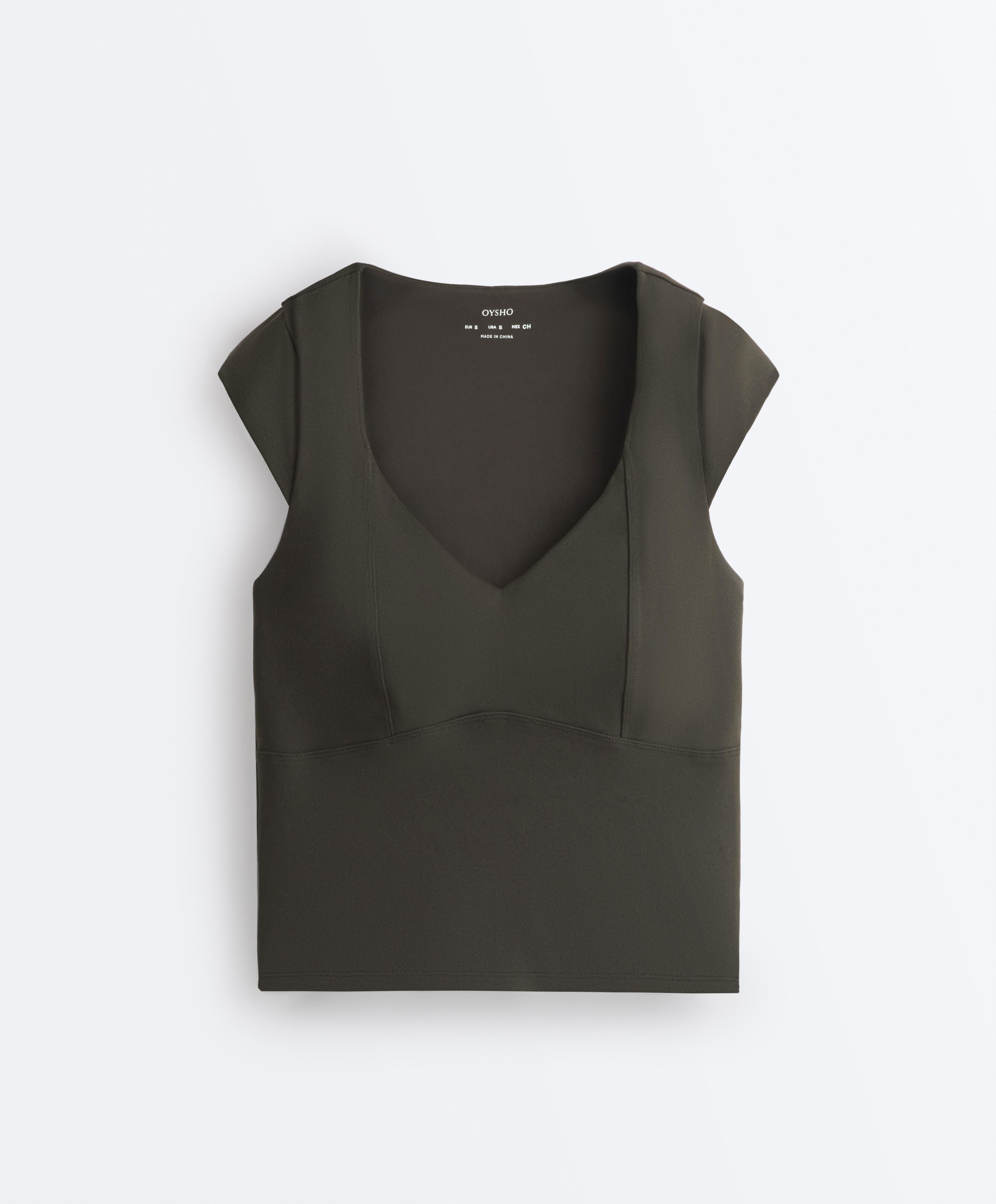 Evermove short-sleeved Tank top — BROWN