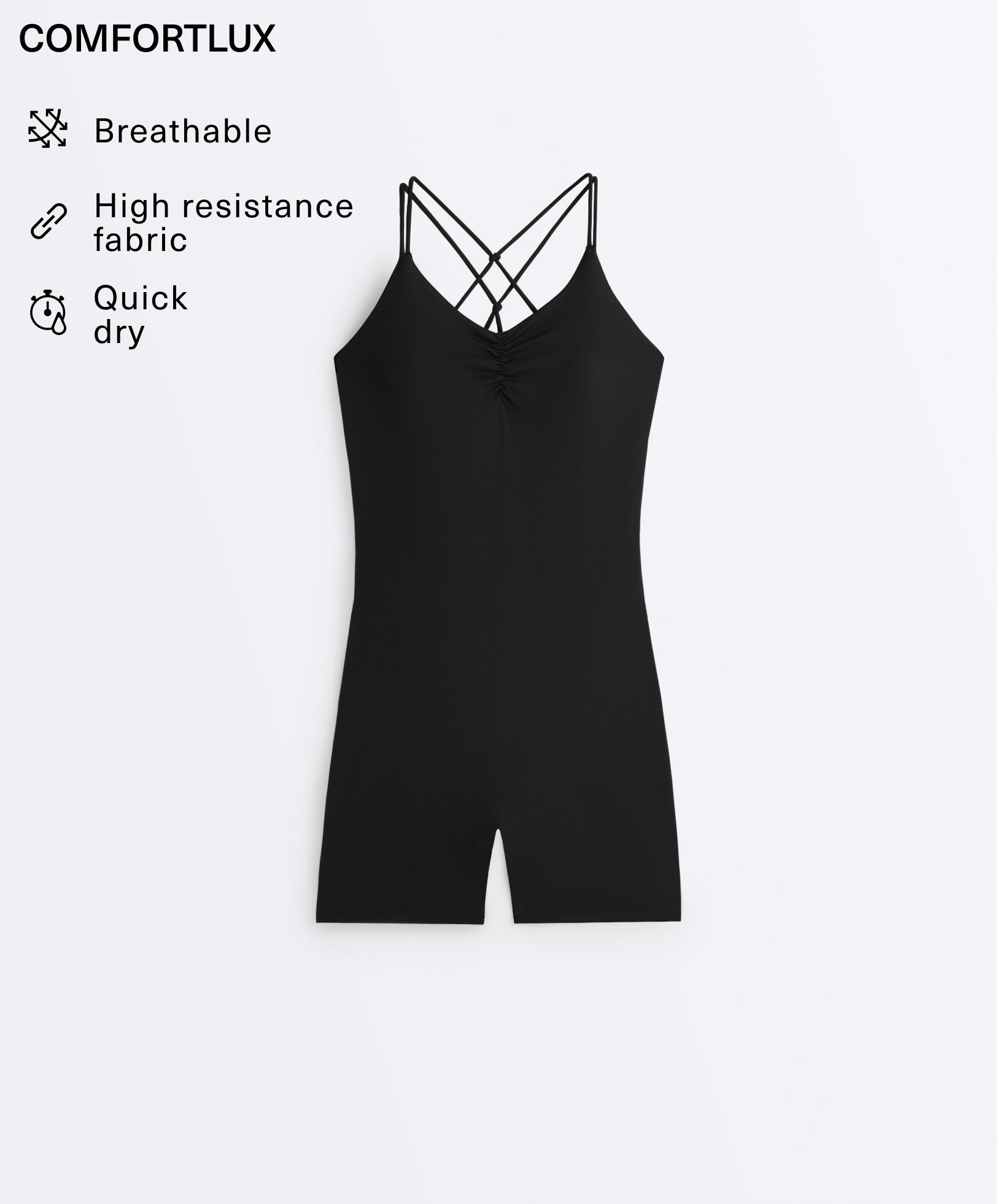 Comfortlux short jumpsuit with knot detail Comfortlux short jumpsuit with knot detail