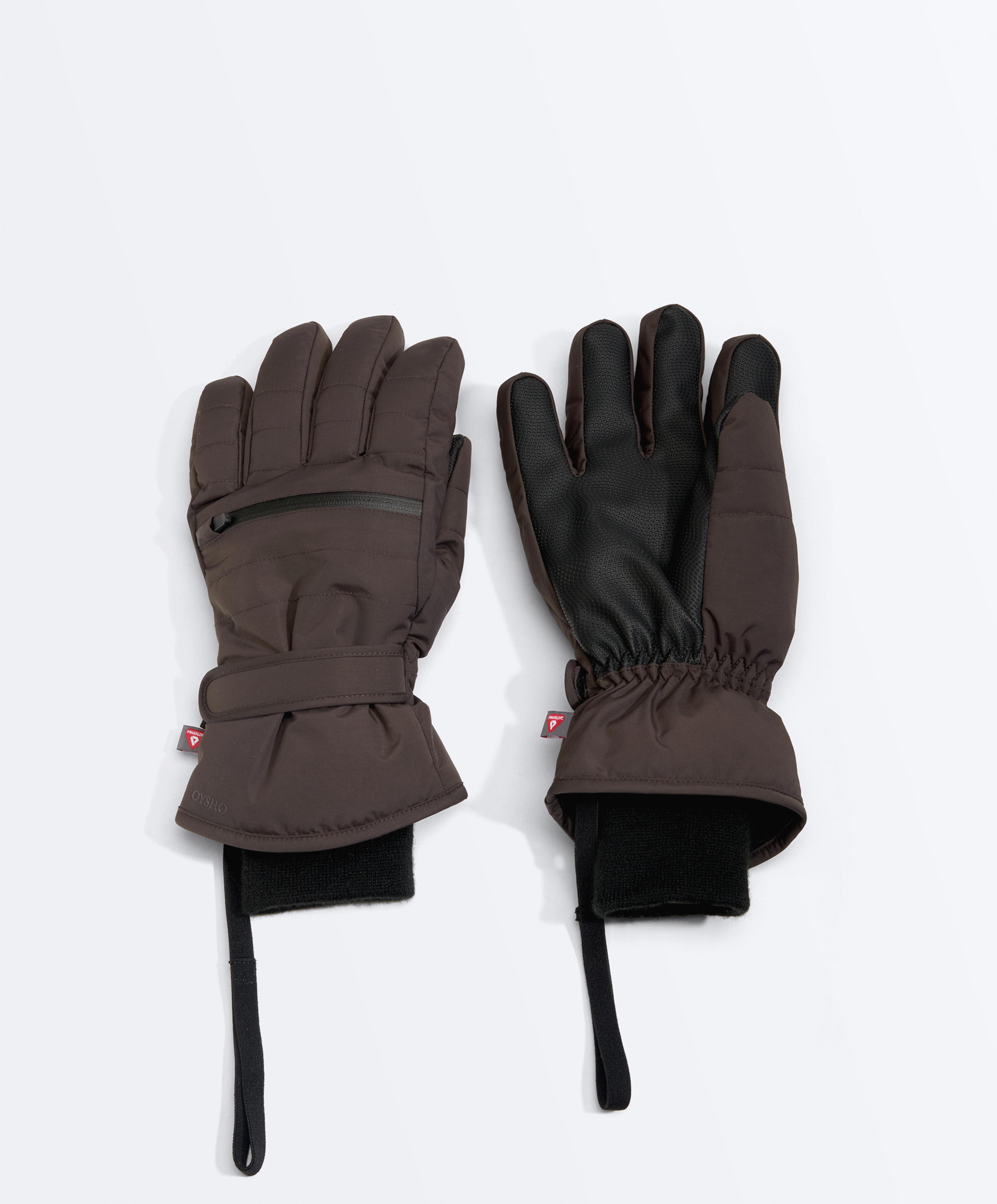 Technical SKI Primaloft® Gloves — BROWN