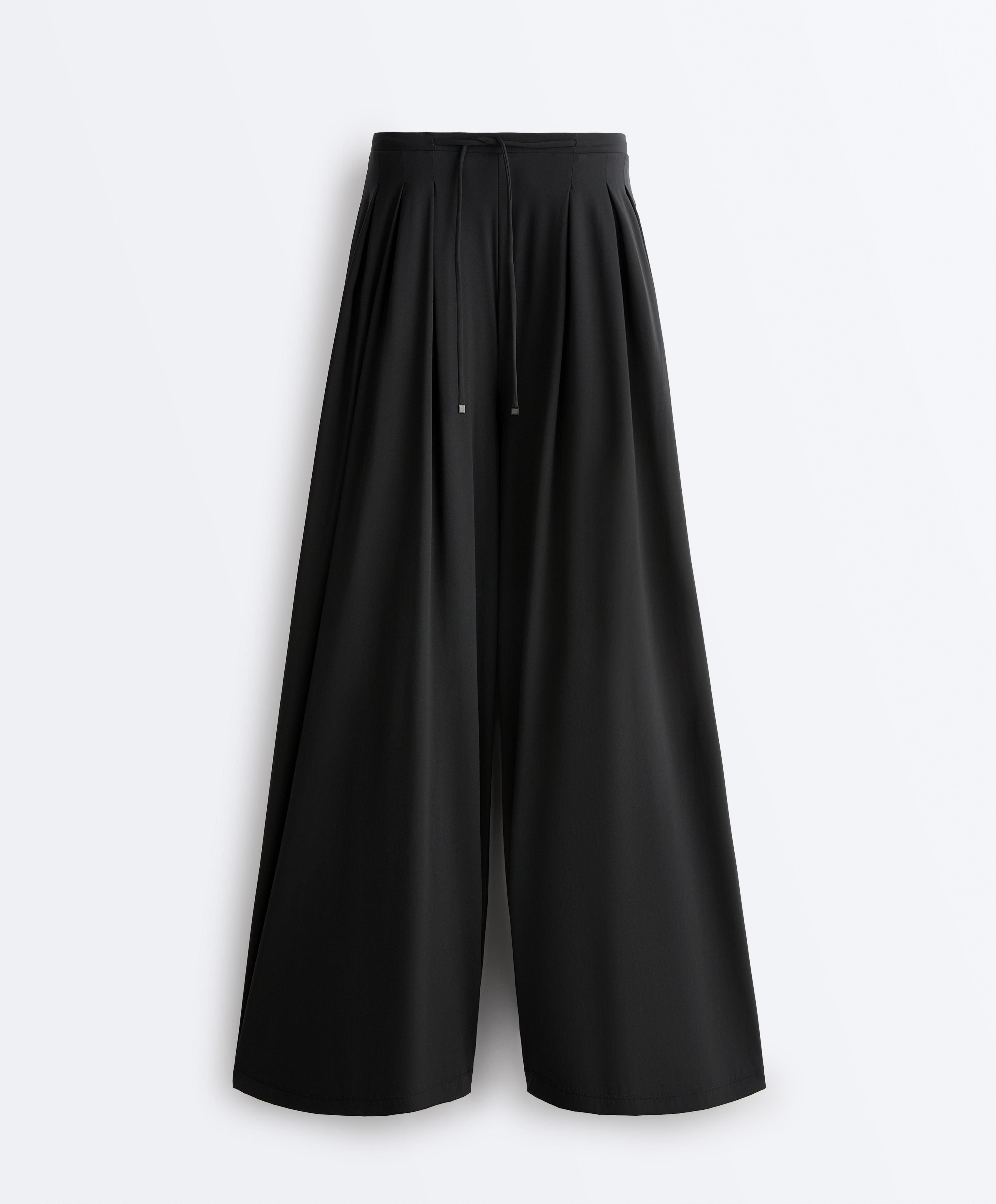 Light Touch wide leg trousers — BLACK