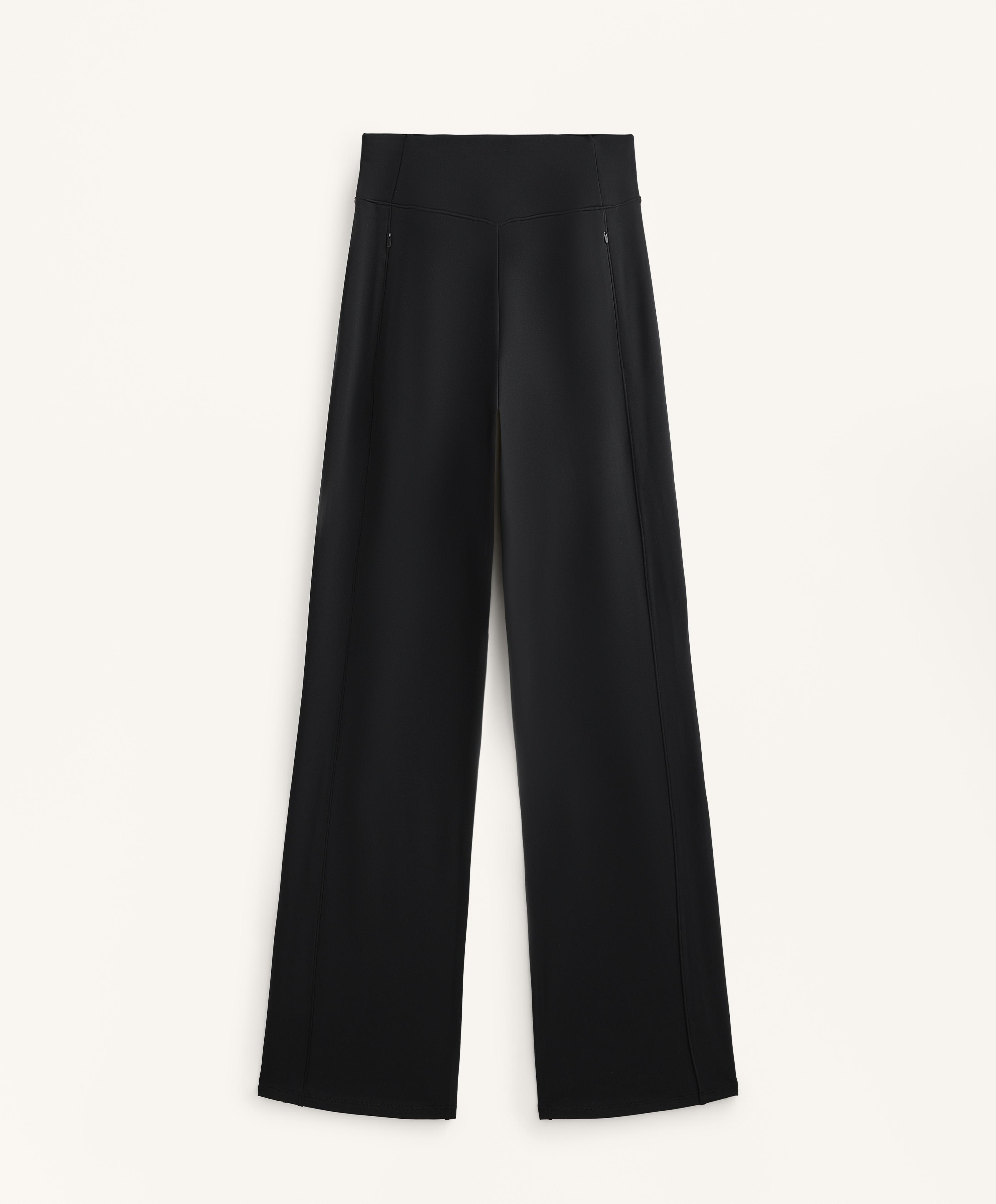 High-rise warm straight-leg trousers - Sale