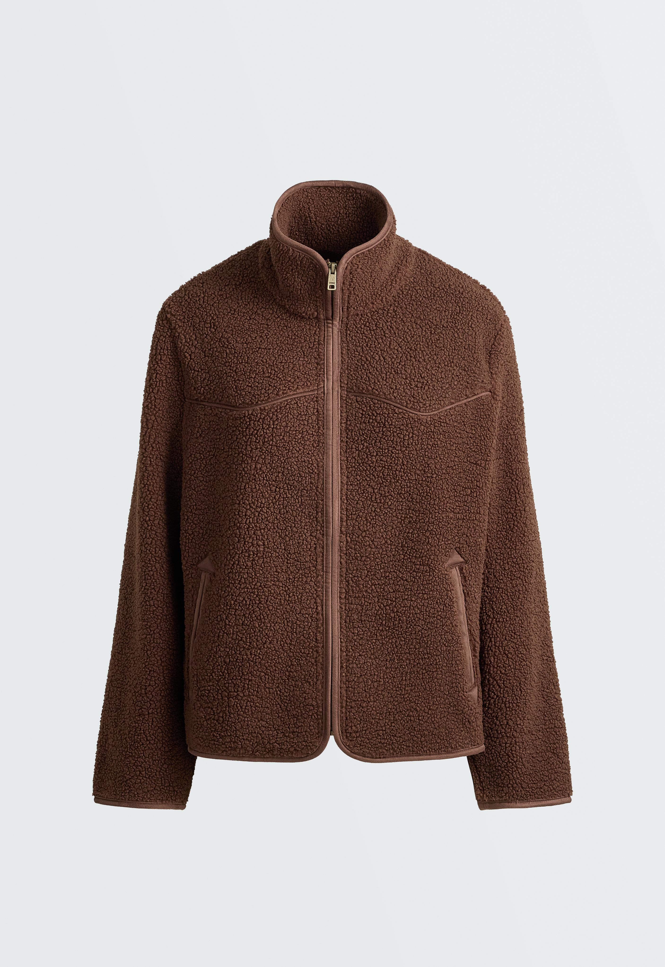 Piping faux-shearling jacket — COCOA