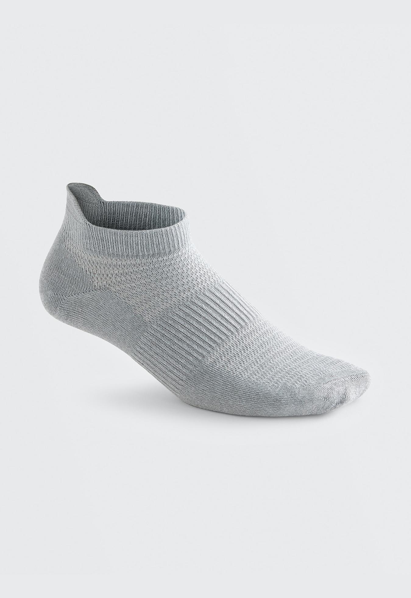 3 pack of polyamide blend sneaker socks with heel tab — GREY