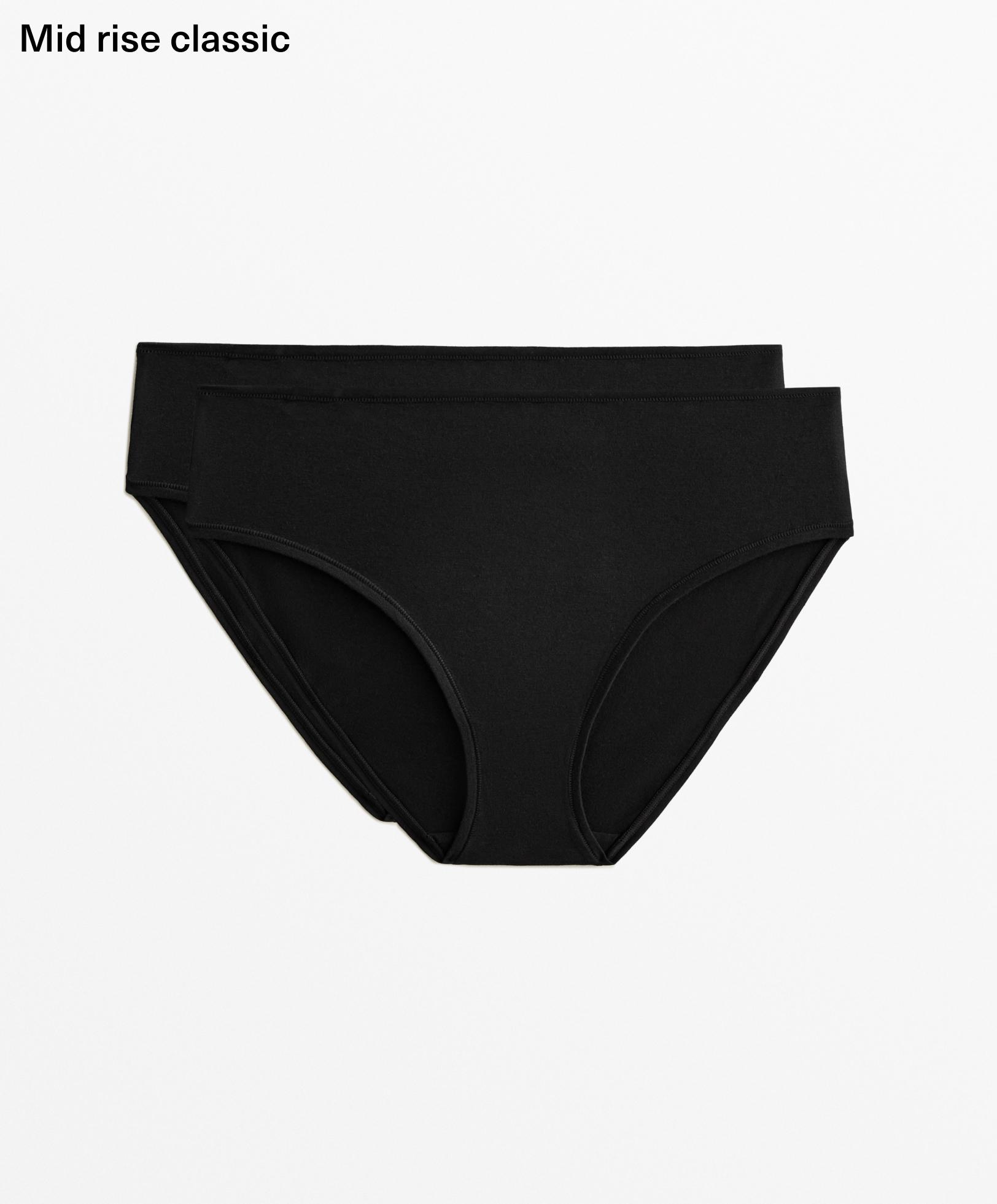 2 cotton blend mid rise classic briefs