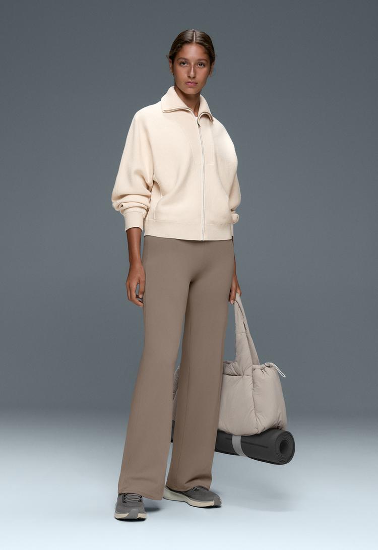 High-rise Comfortlux straight-leg trousers — DARK MINK