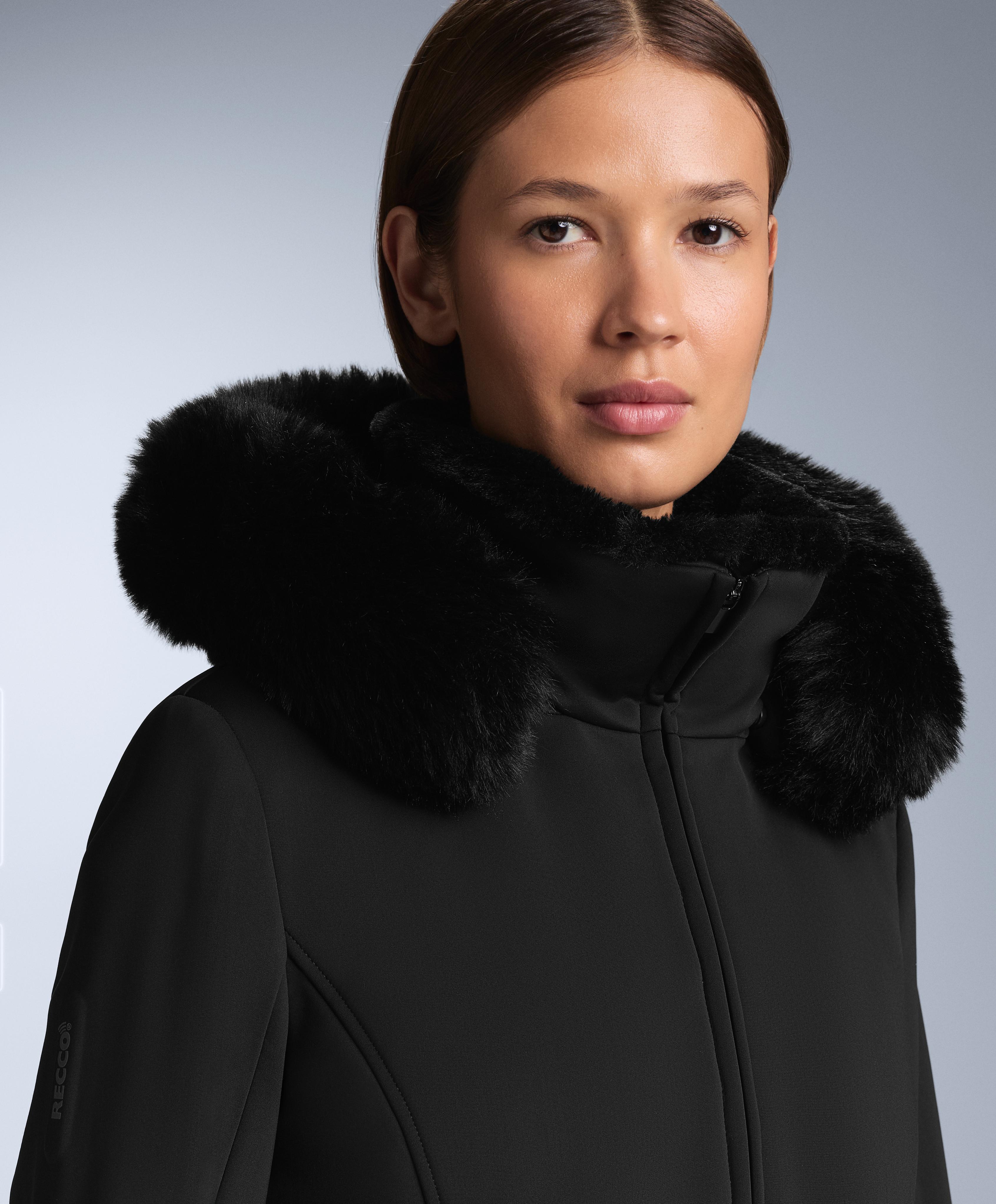 Primaloft® SKI water-resistant super-slim fit jacket — BLACK