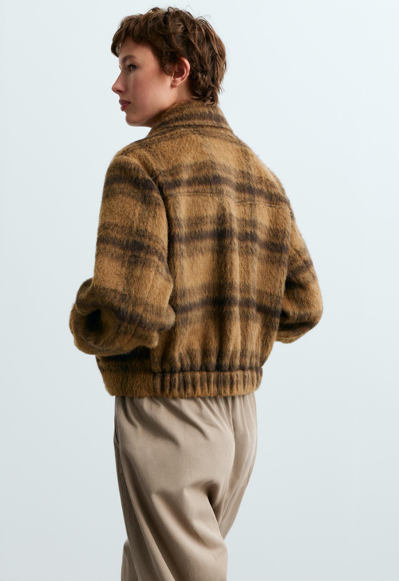 30% wool check jacket — HONEY