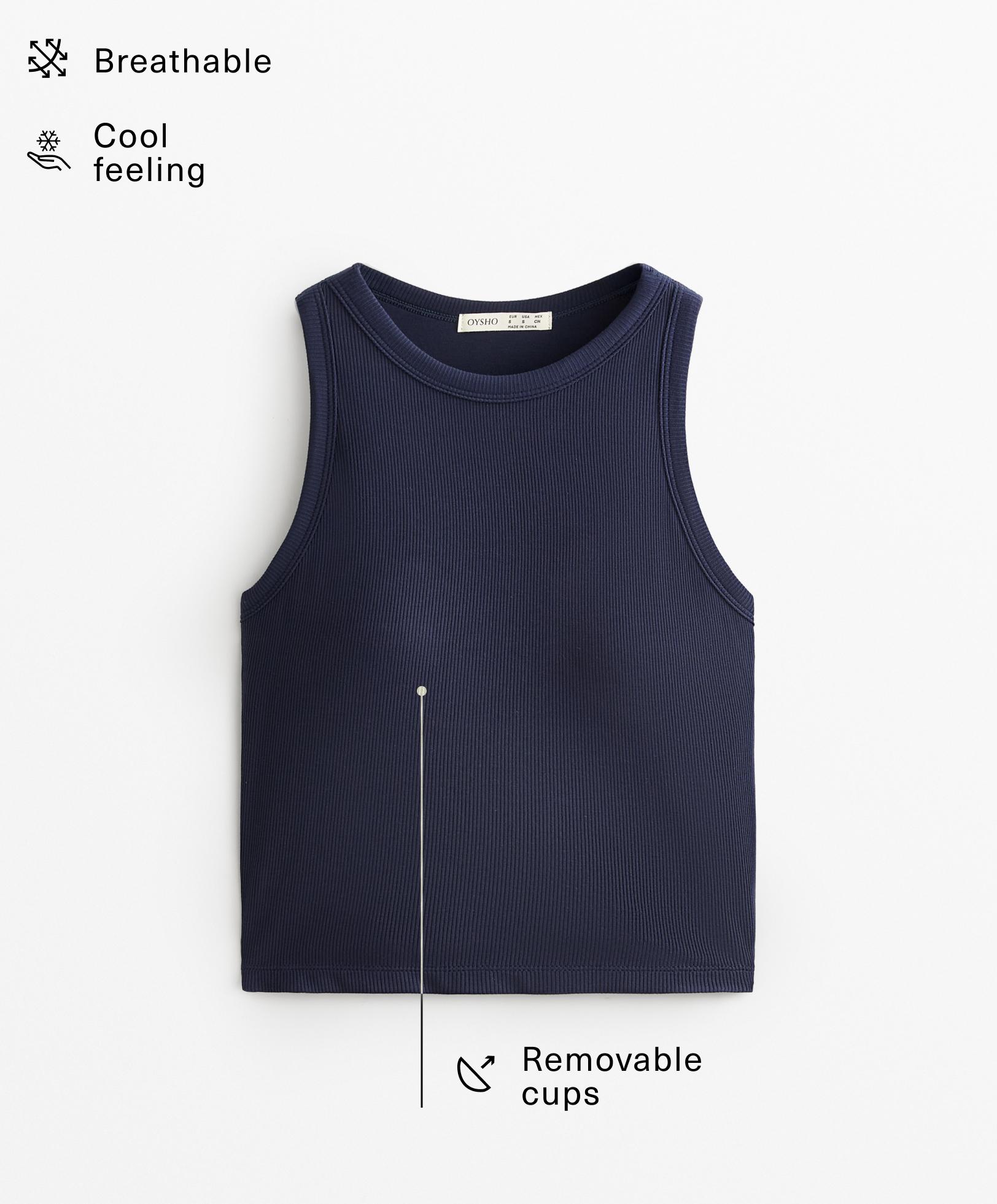 Długi tank top rib z domieszką modalu
