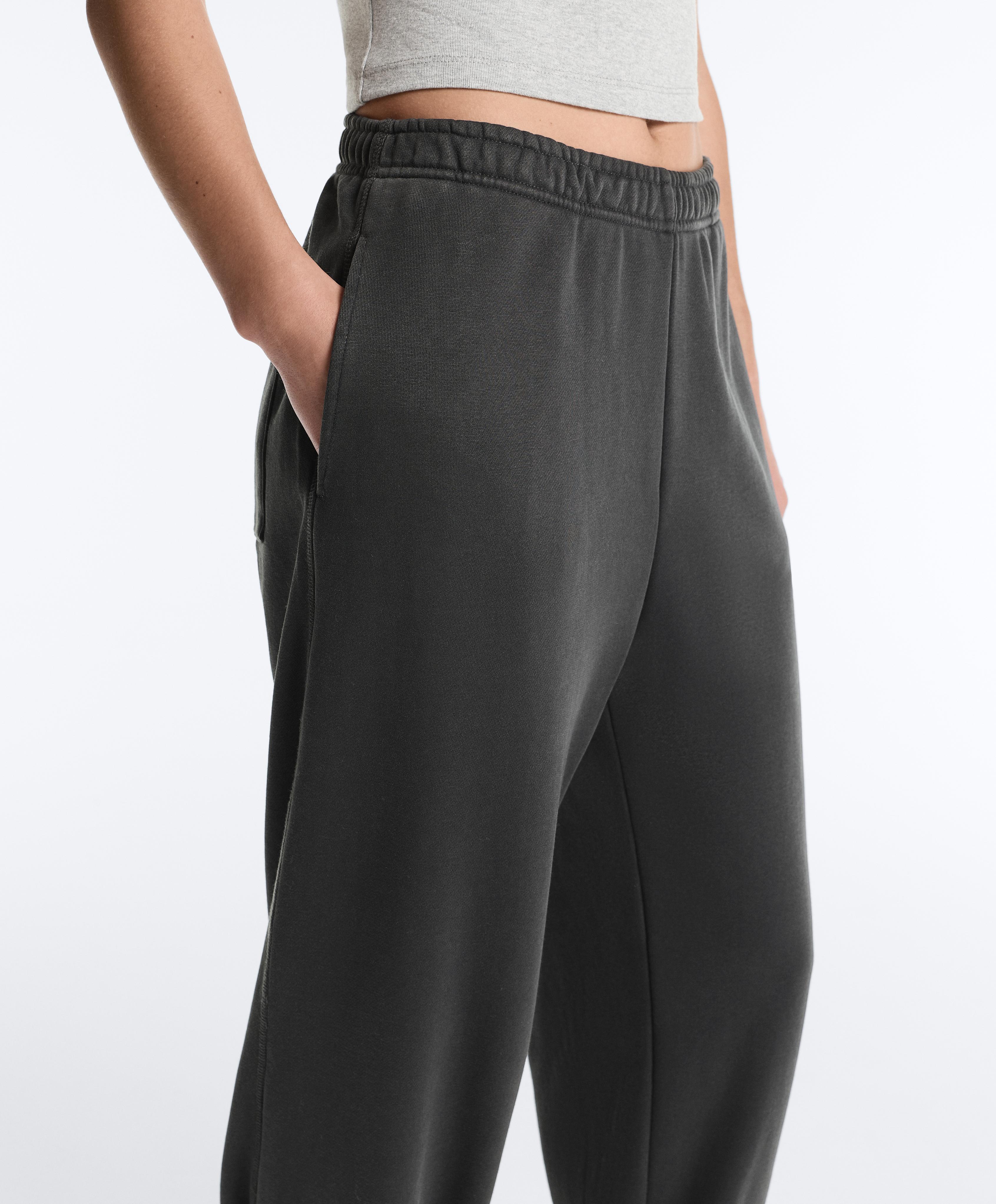 Cotton blend joggers — DARK ANTHRACITE