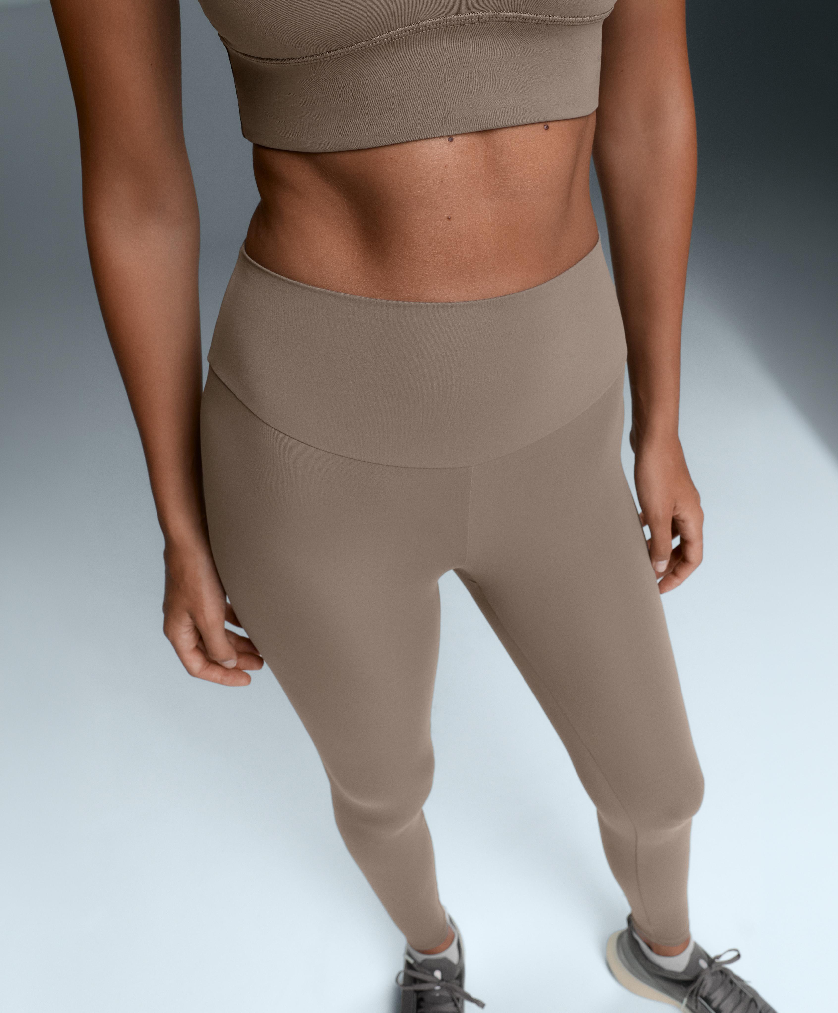 Comfortlux high-waisted ankle-length leggings — DARK MINK
