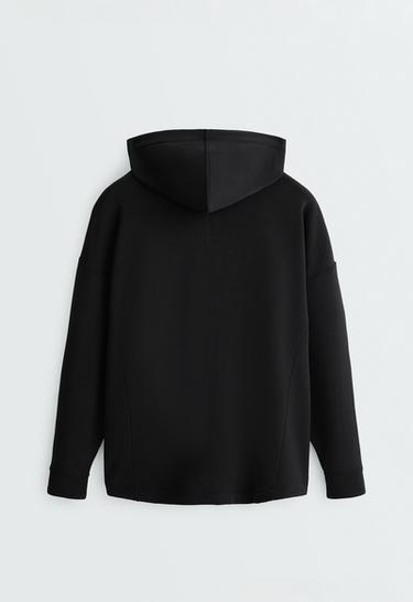 Long soft touch jacket with modal — BLACK 7