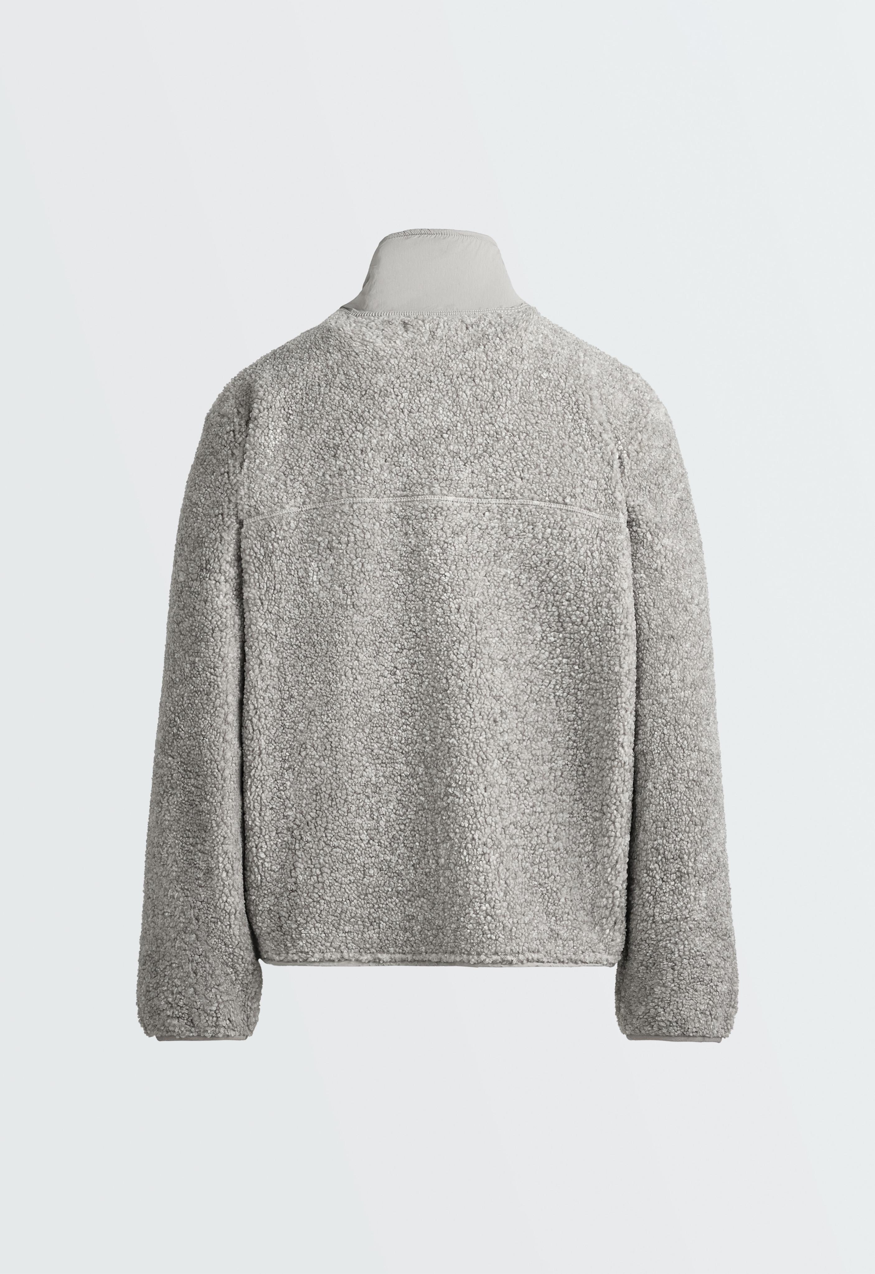 Faux-shearling jacket — MID-GREY MELANGE
