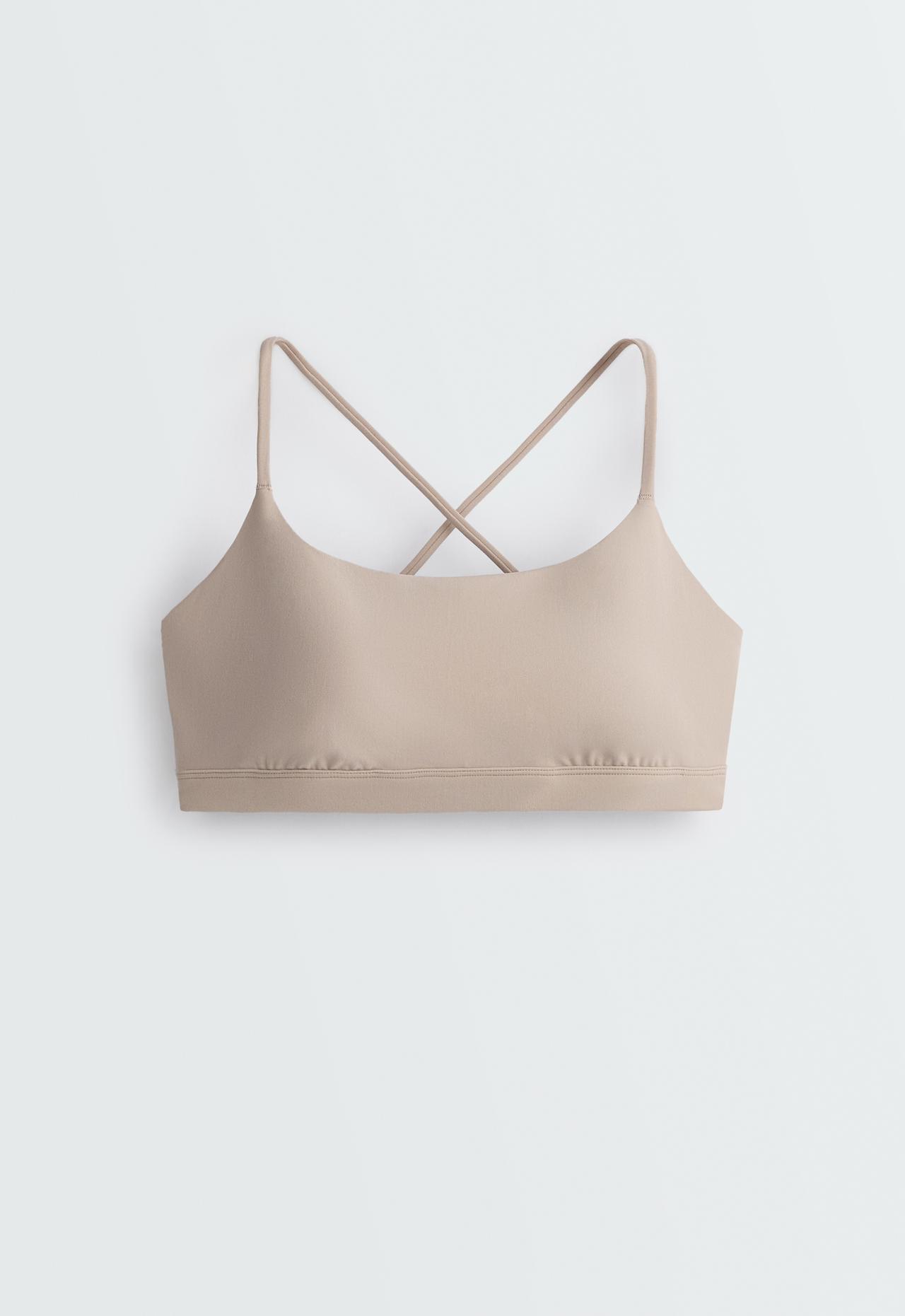 Low-support strap Comfortlux sports bra — LIGHT STONE