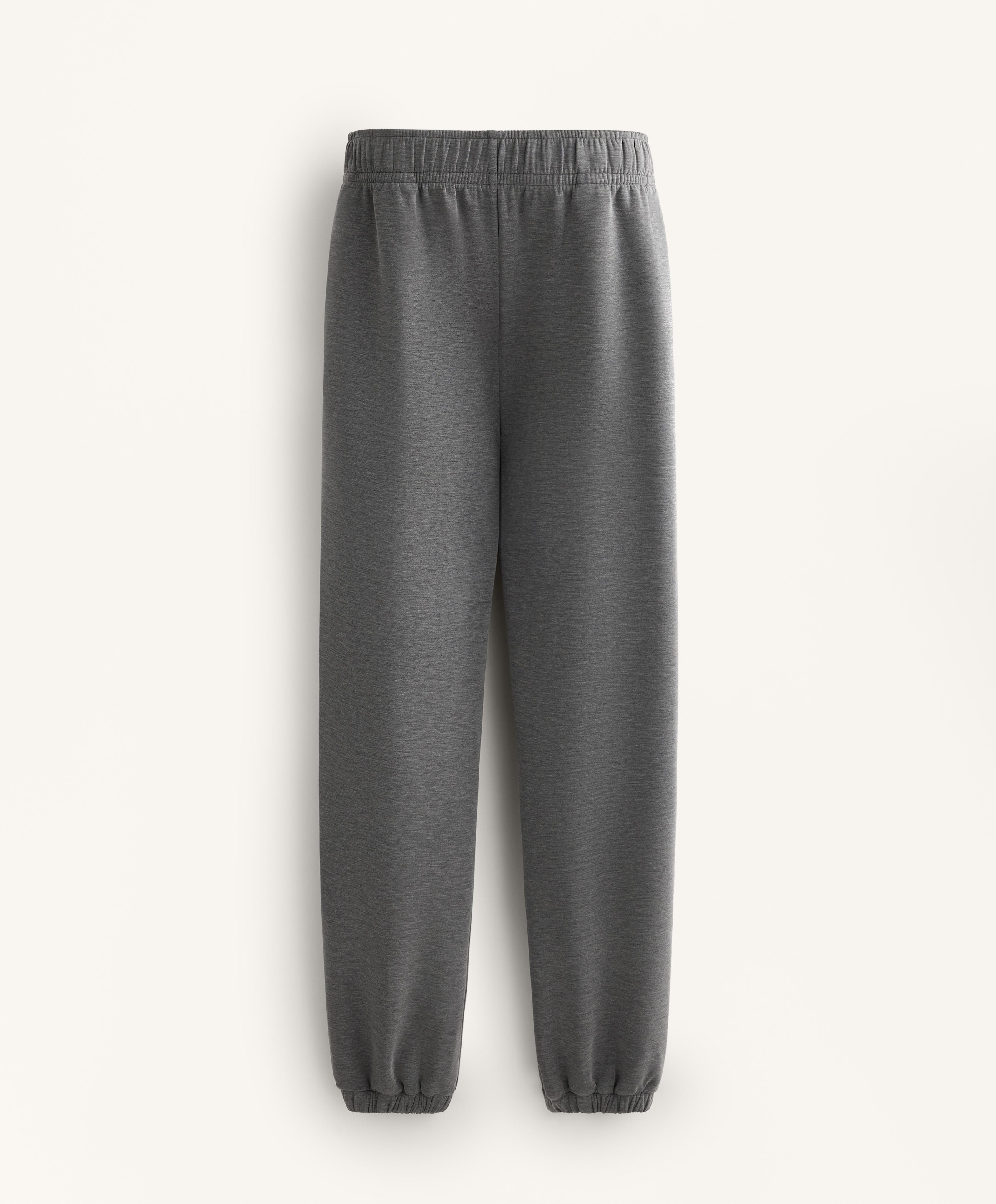 Brushed marl modal joggers — ASPHALT GREY