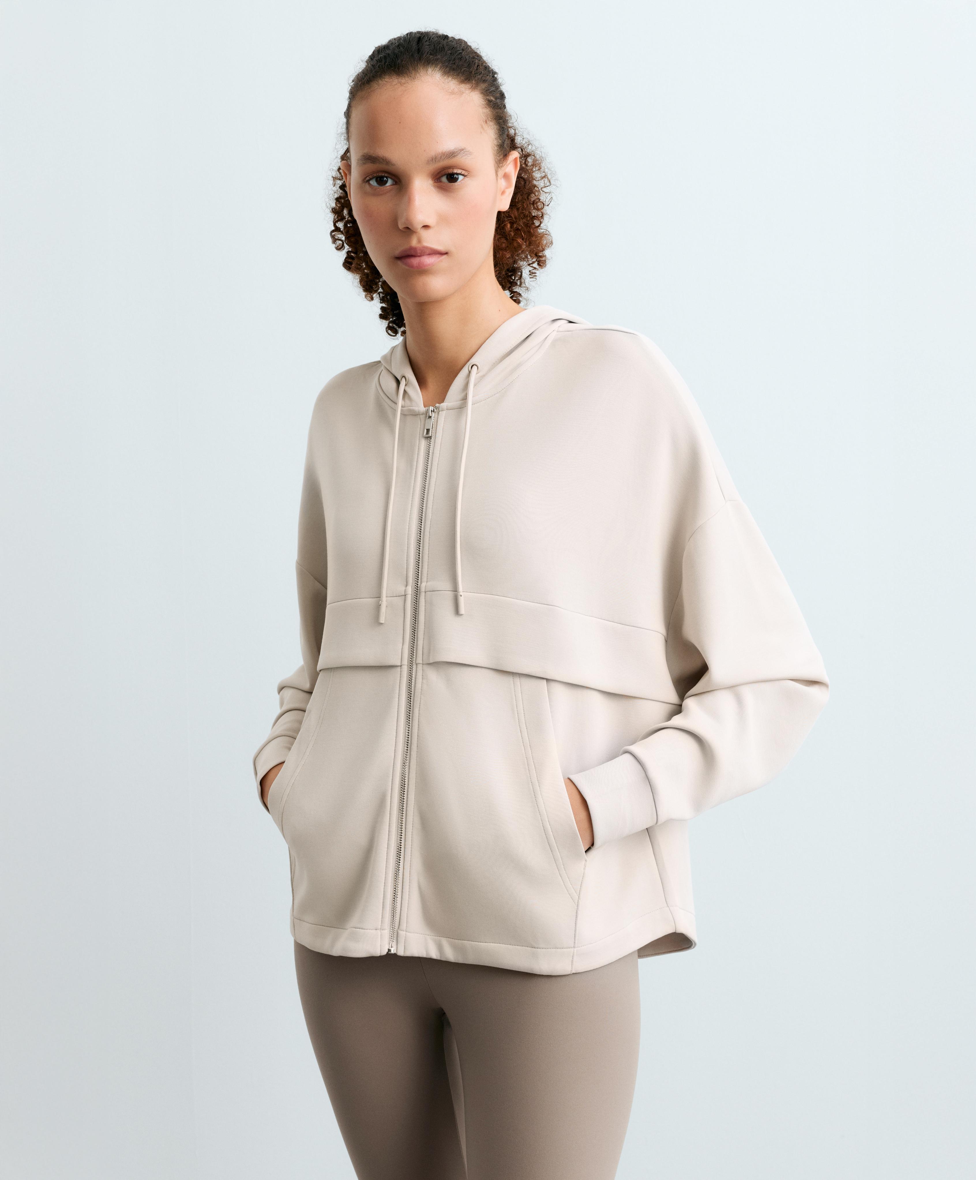 Soft-touch jacket with modal — PALE MINK