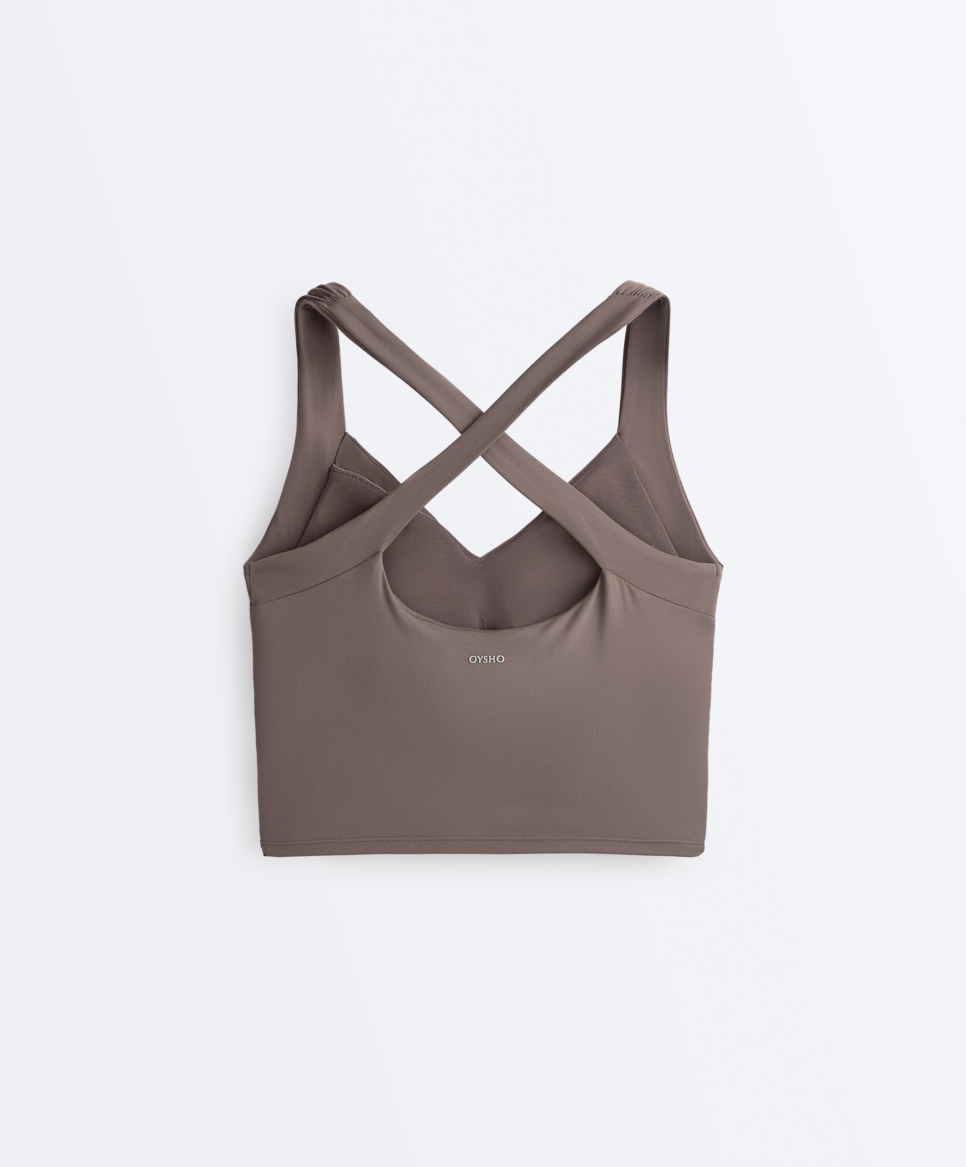 Comfortlux crossover tank top — TAUPE-GREY