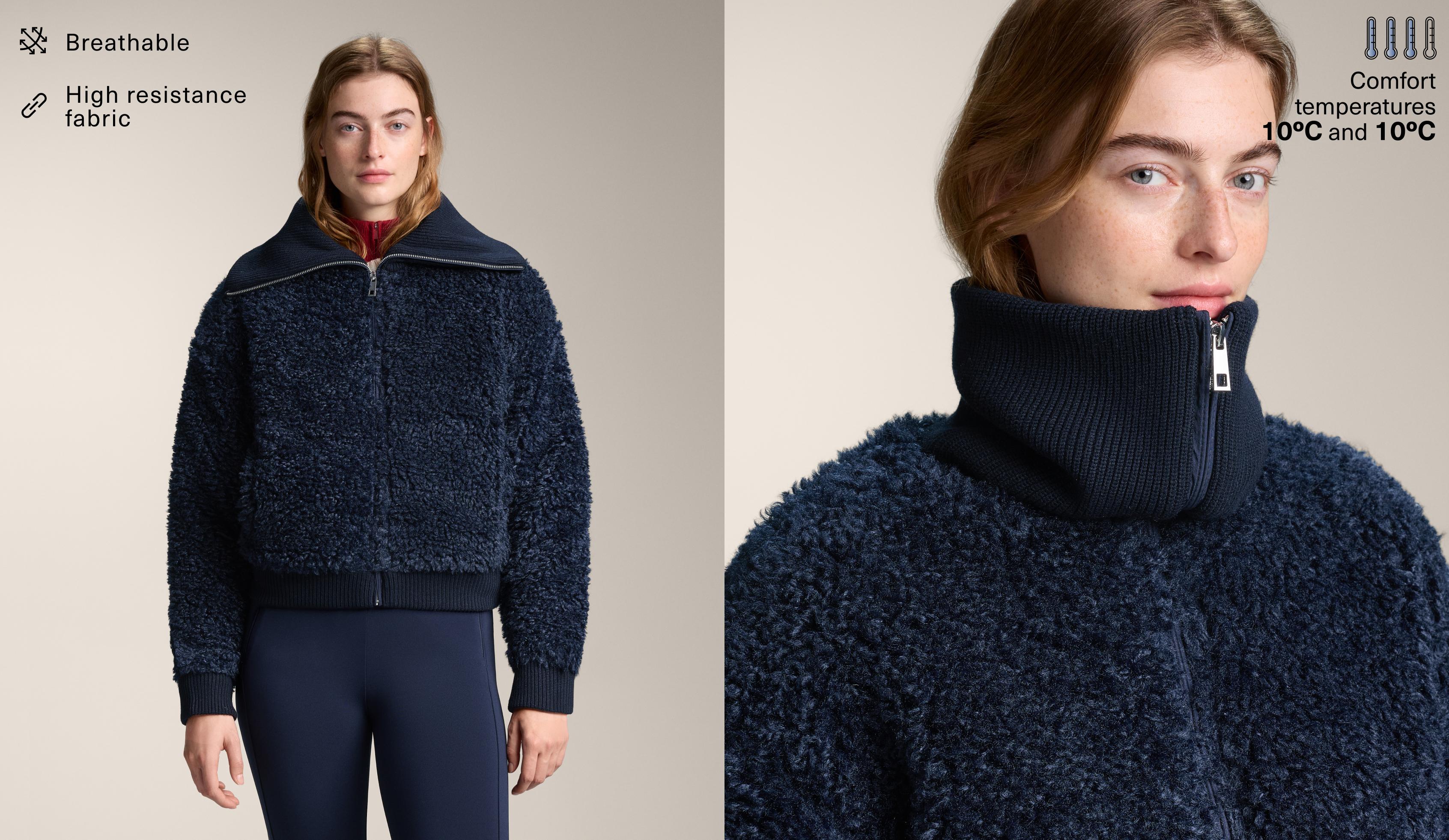 Veste effet mouton texturée Veste effet mouton texturée