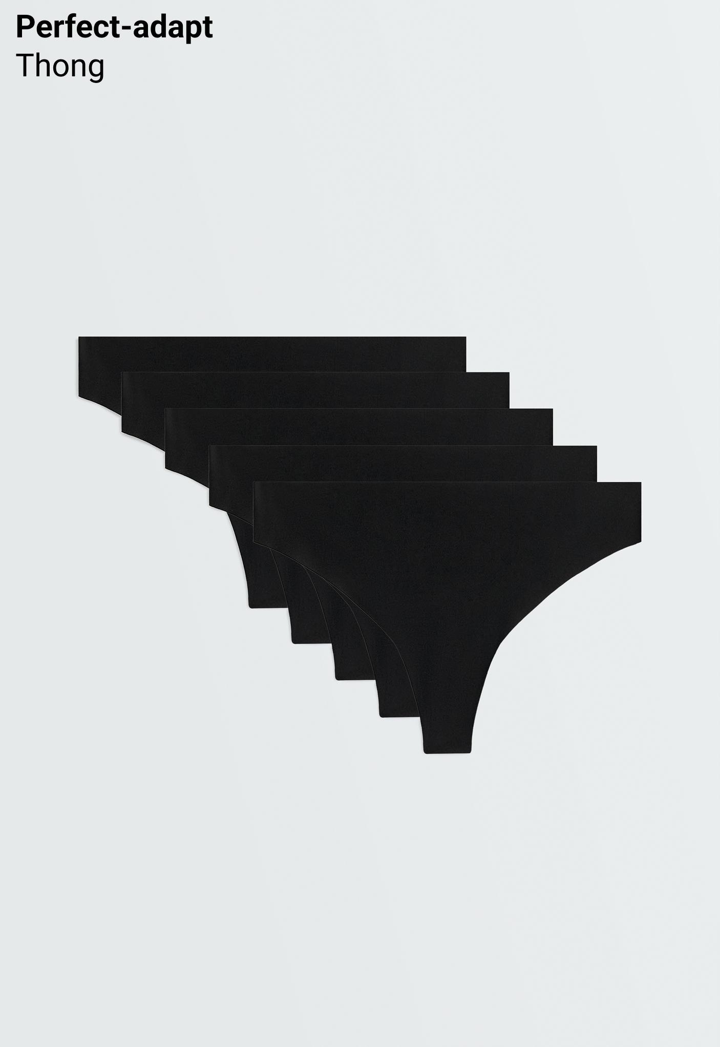 5 unsichtbare Tangas aus Polyamidmischung mit Laser-cut