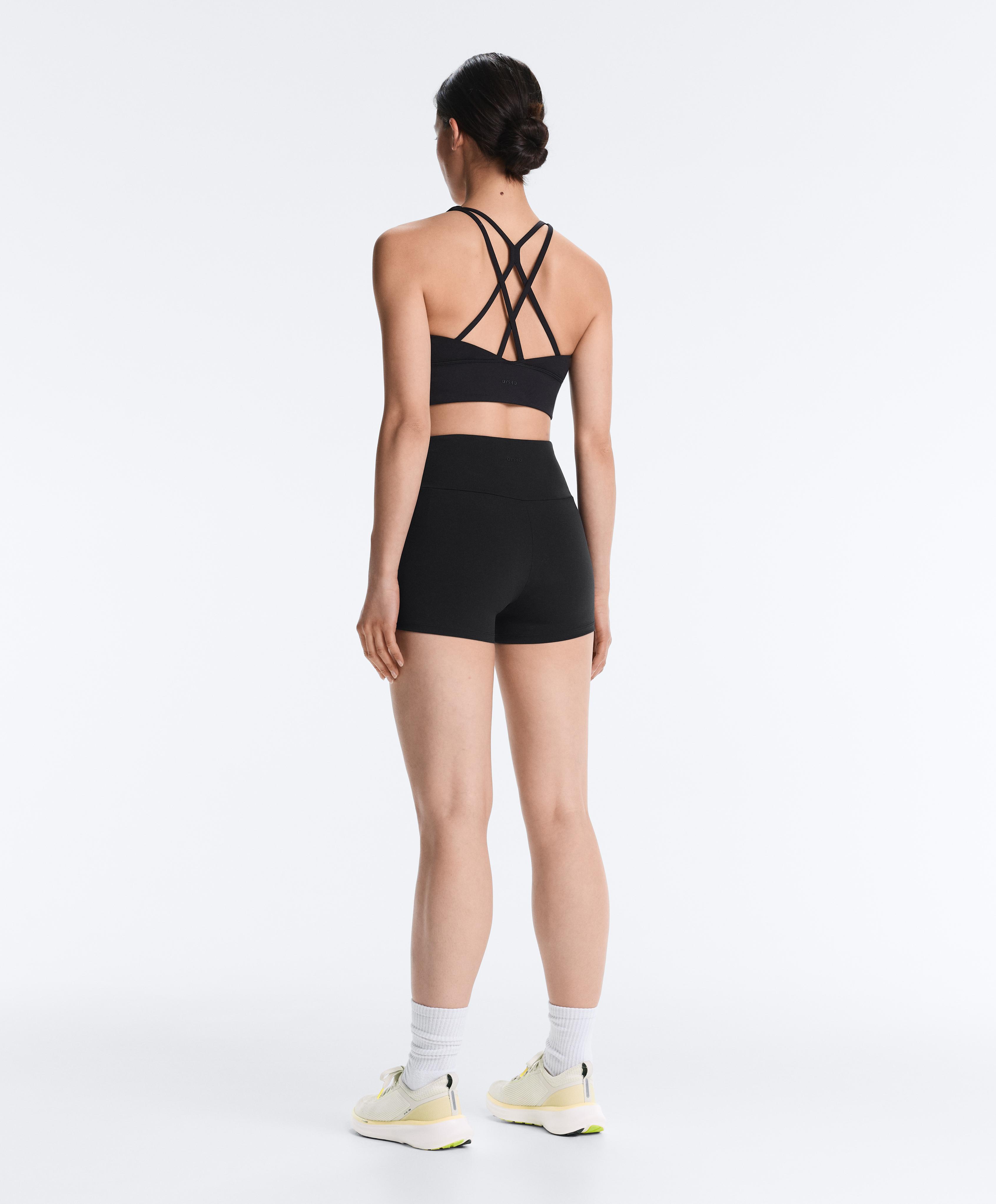 Comfortlux high-rise 5cm hot pants — BLACK