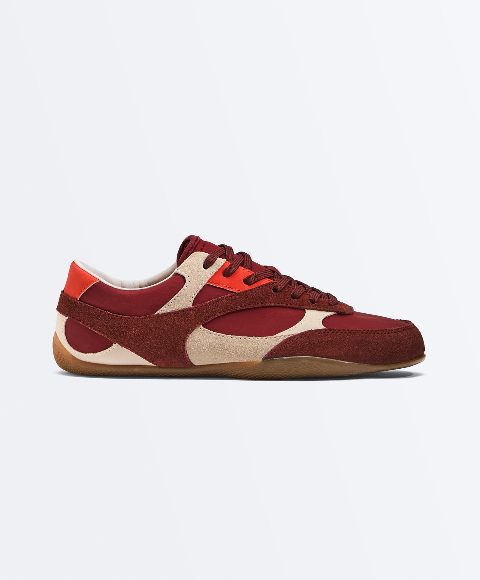 Retro-style trainers — BURGUNDY