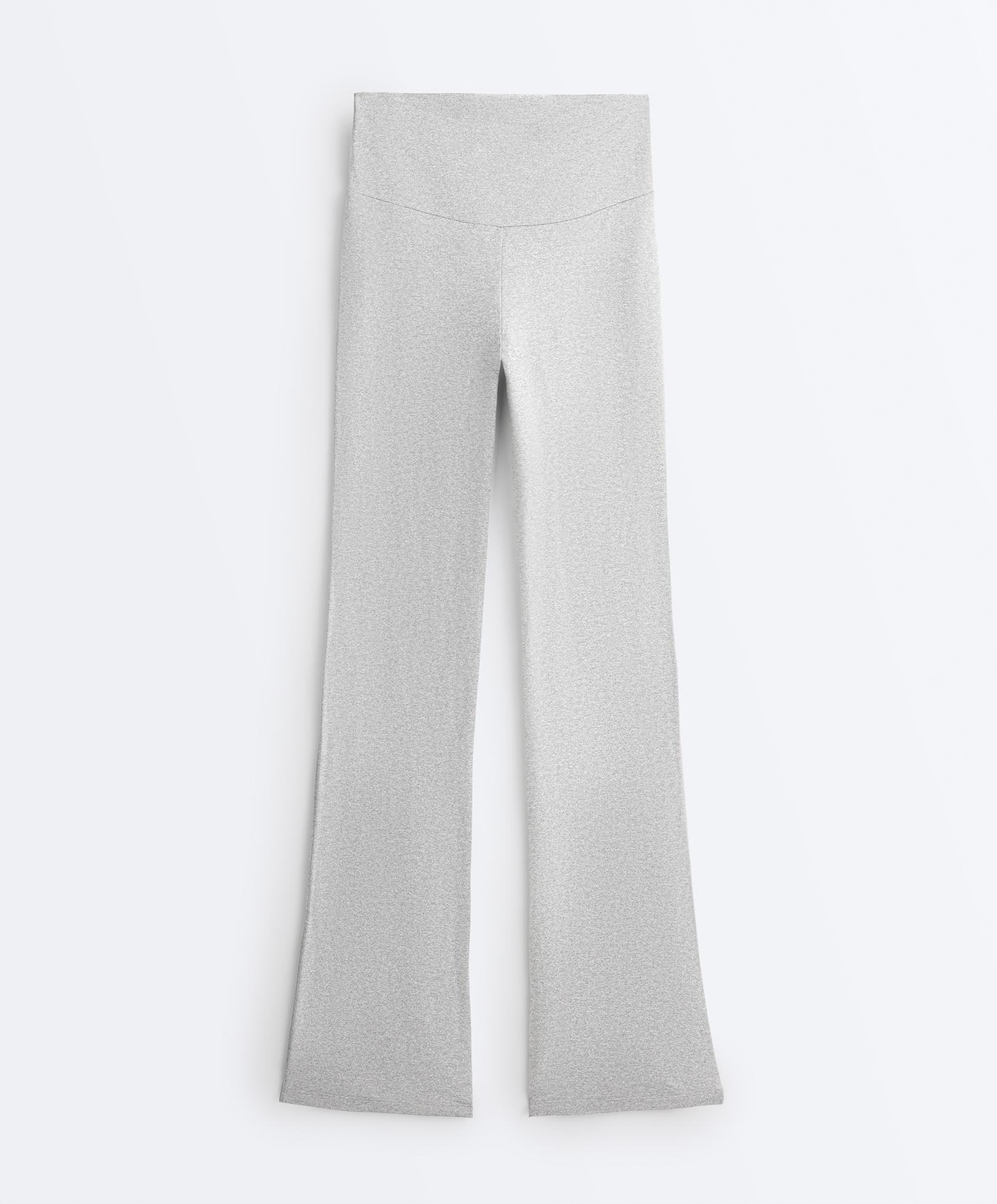 High-rise Comfortlux flare trousers — GREY MELANGE