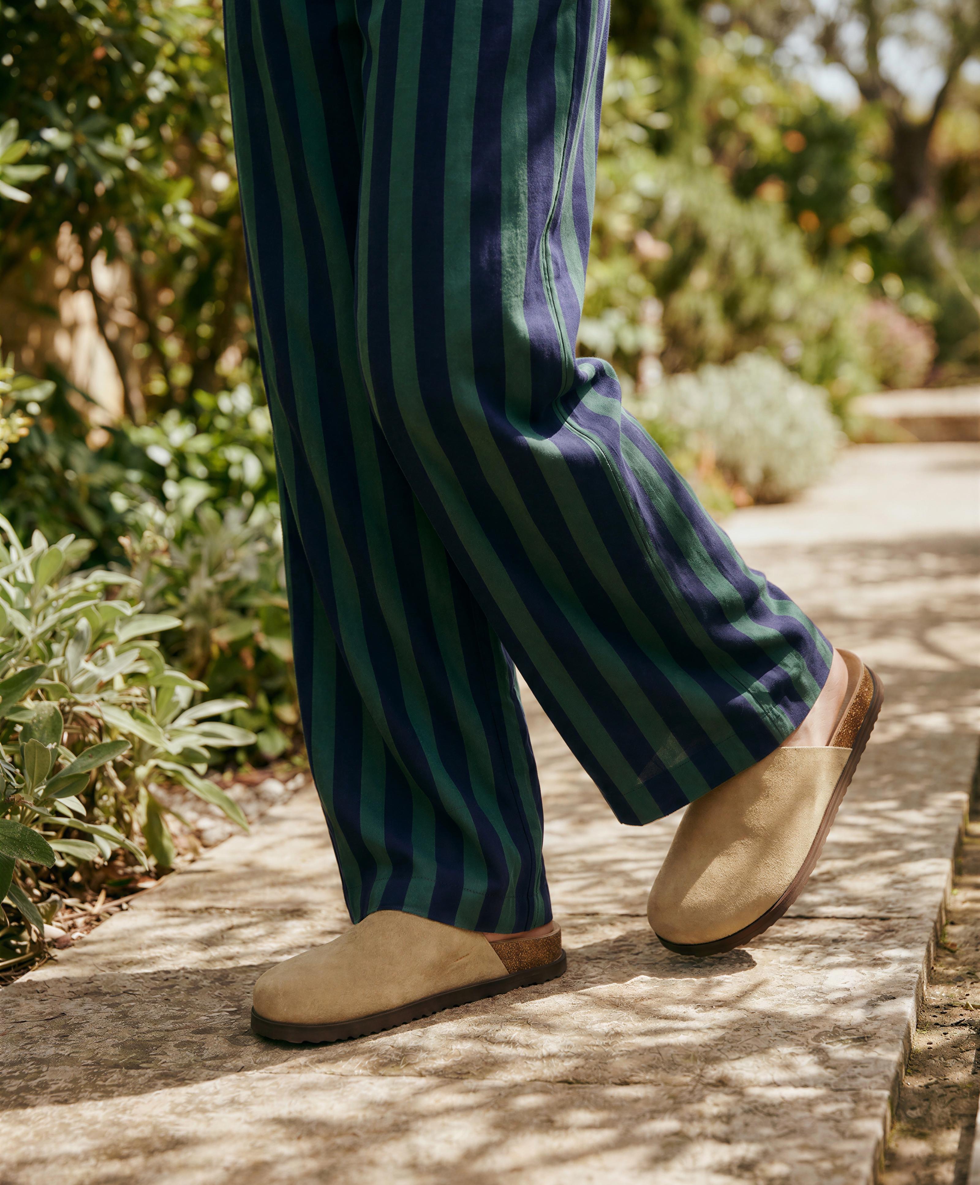 Split leather mules — SAND
