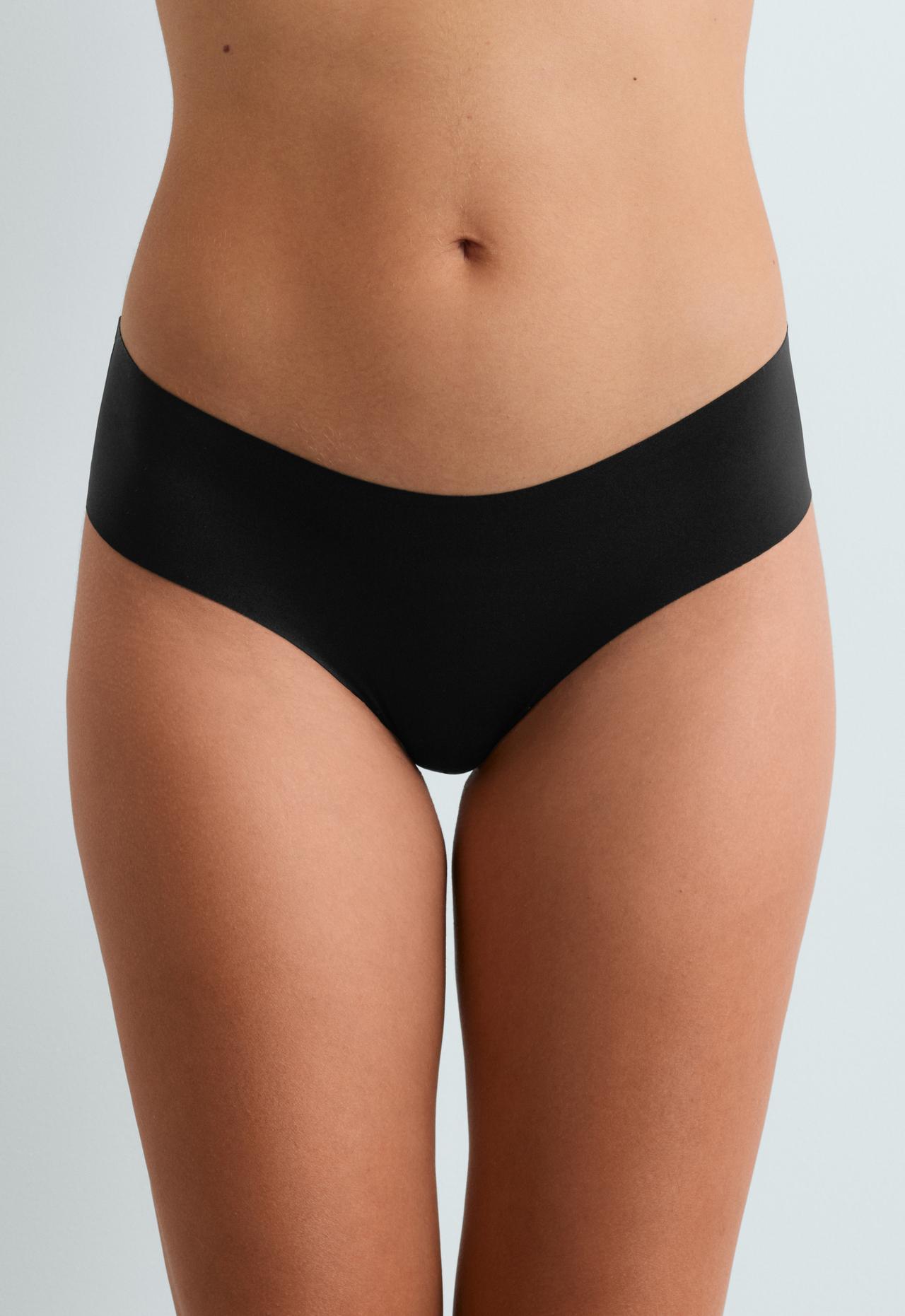 5 brazilian briefs in polyamide blend — BLACK