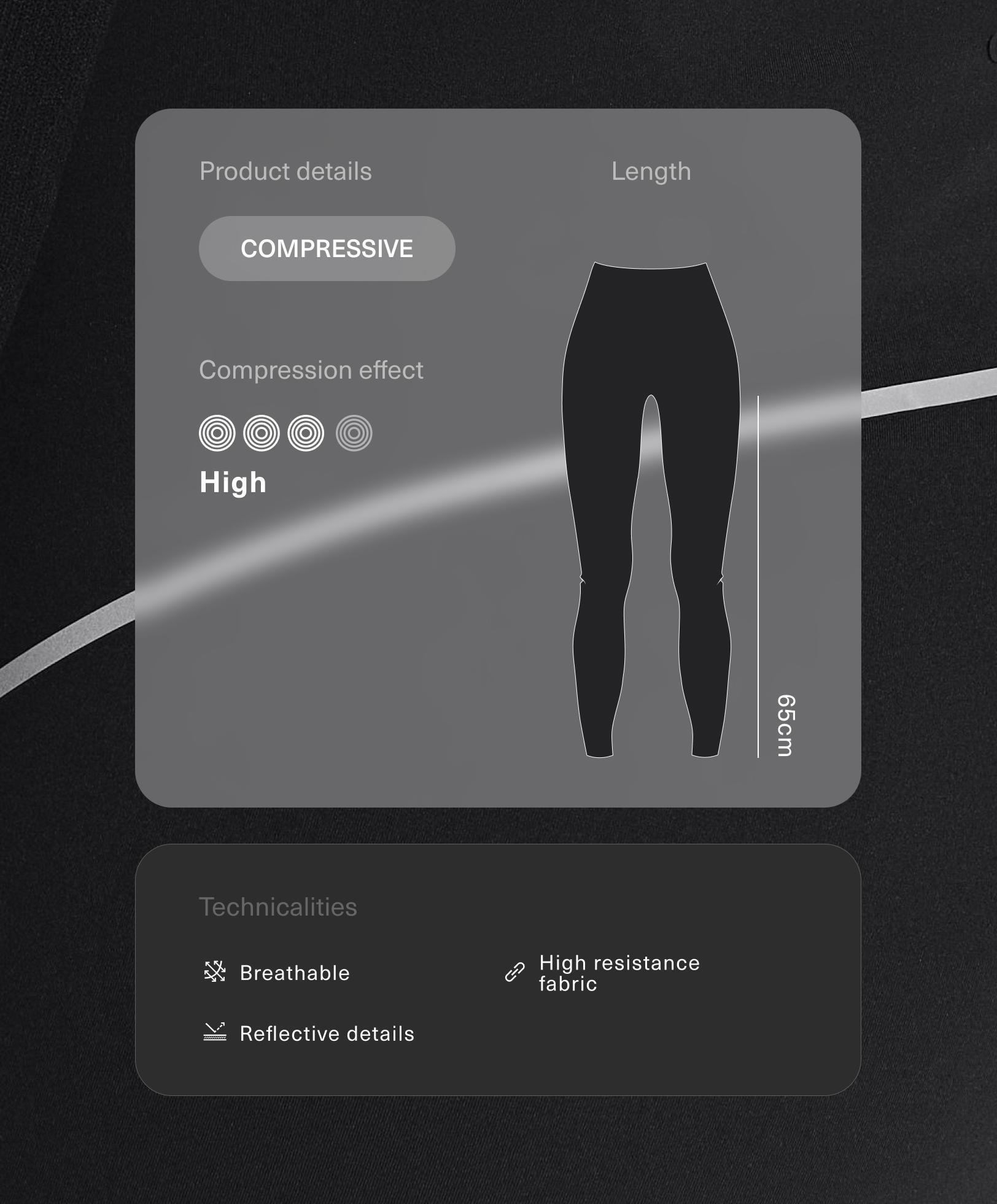 لغينغ للكاحل عالي الخصر compressive بتحكم مركزي عاكس لغينغ للكاحل عالي الخصر compressive بتحكم مركزي عاكس