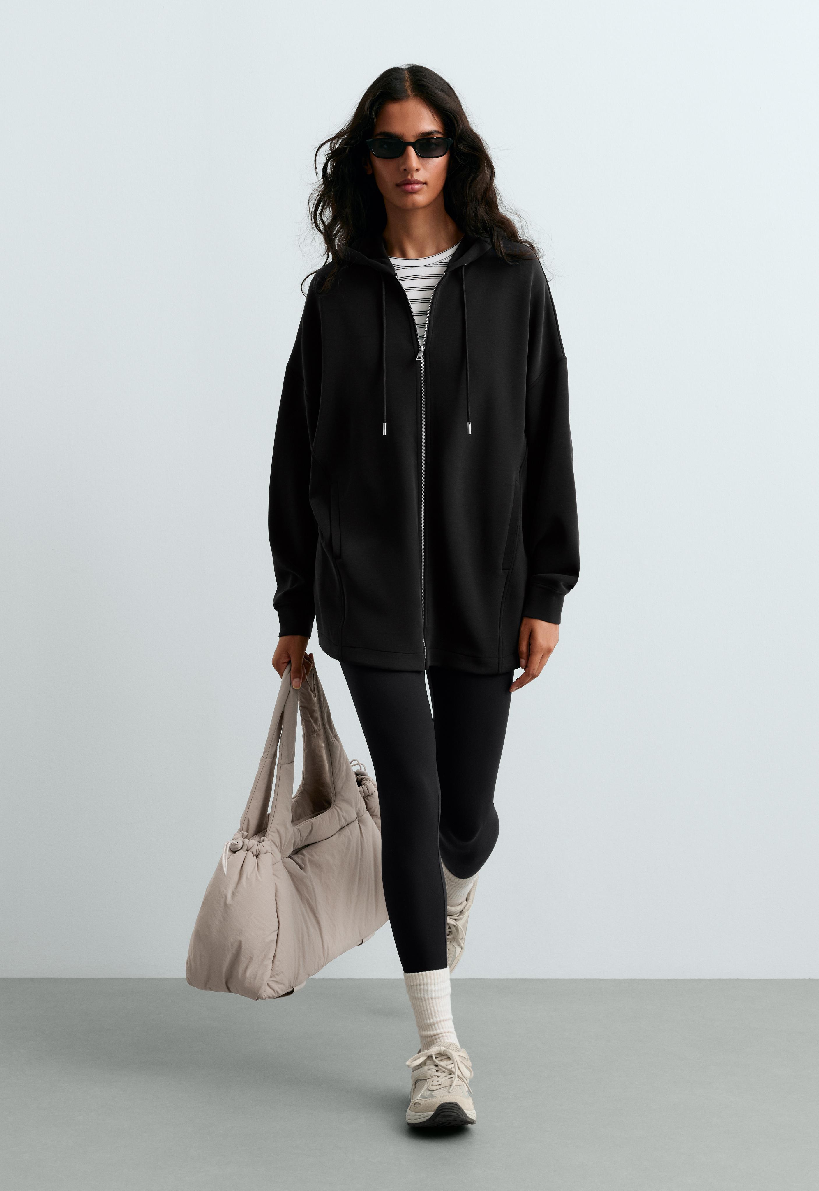 Long soft touch jacket with modal
