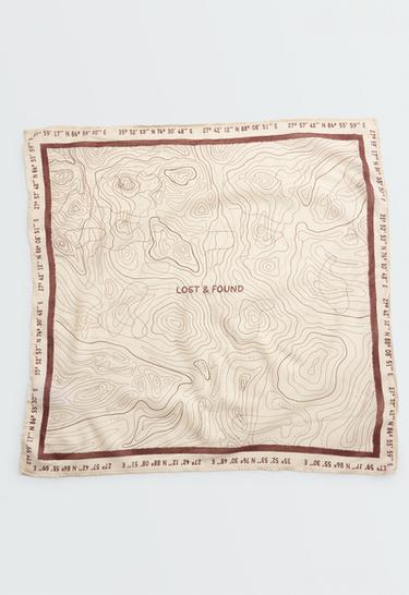 100% cotton print bandana — CREAM 1