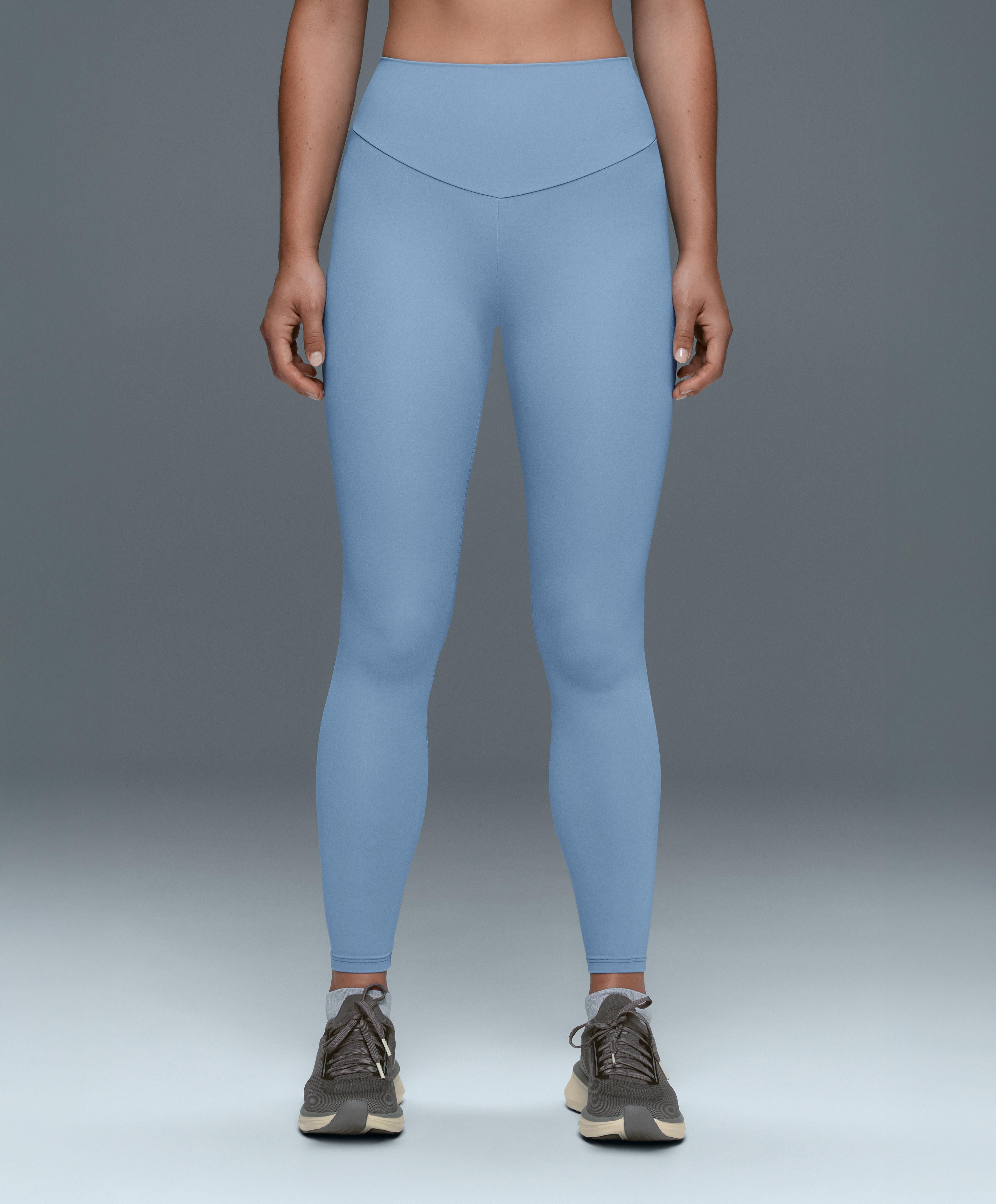 Comfortlux high-waisted ankle-length leggings — BLUE