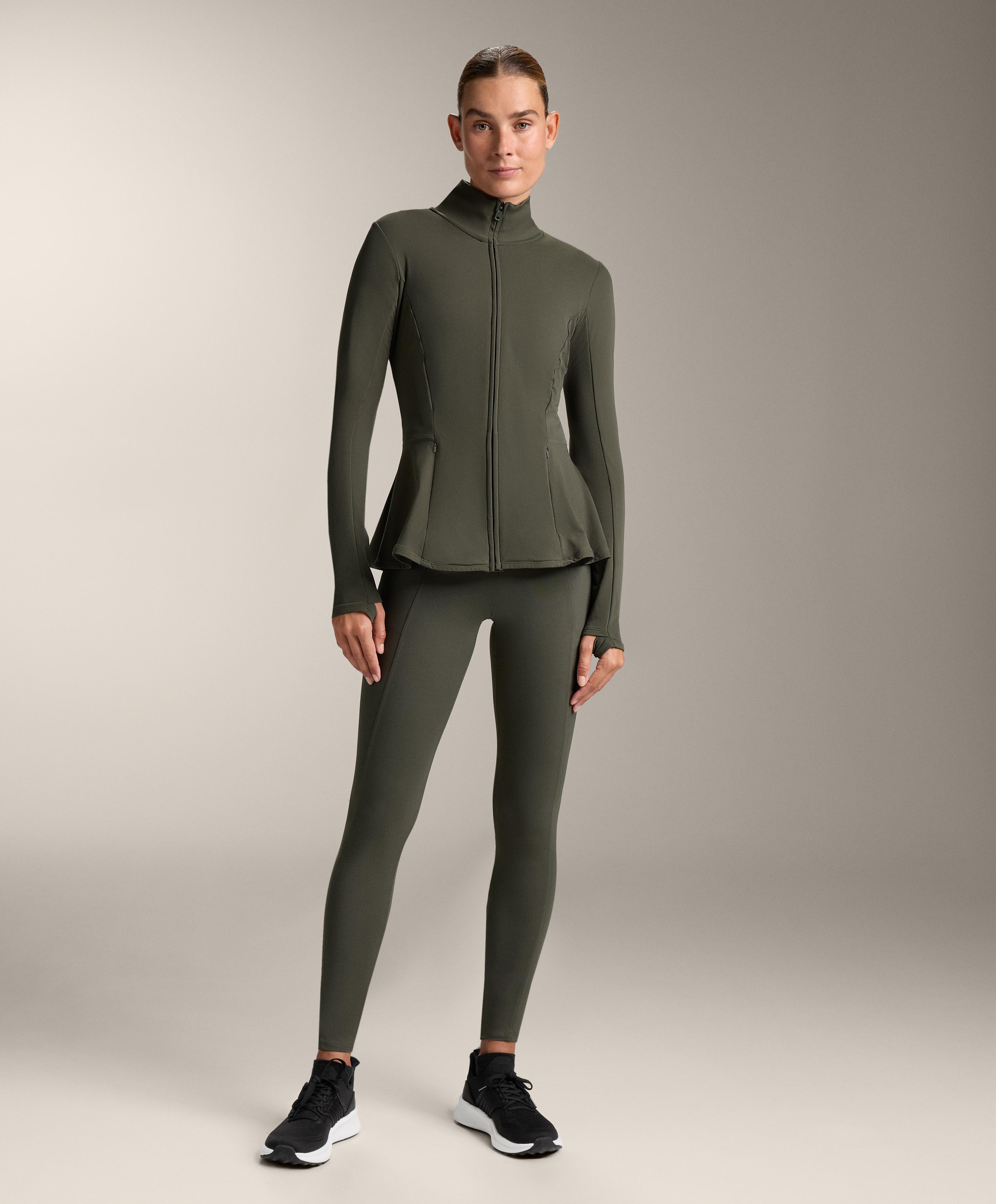 Light warm technical peplum jacket