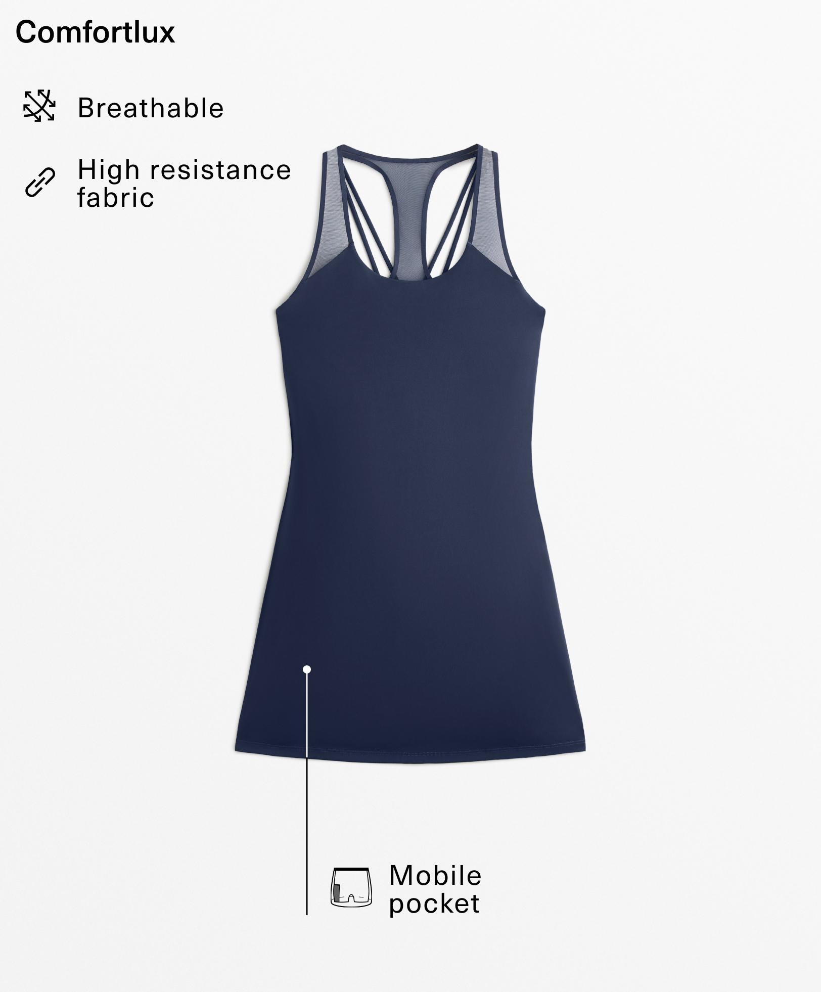 Short strappy mesh comfortlux dress
