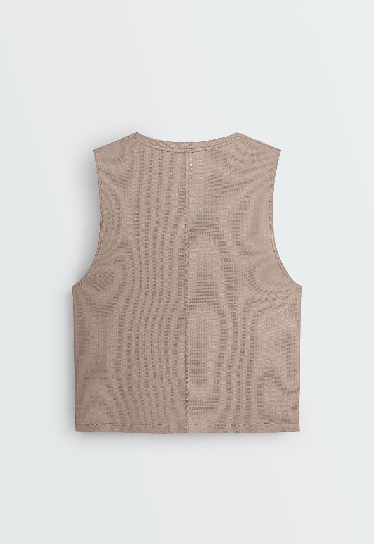 Technical Sleeveless T-shirt — MINK GREY