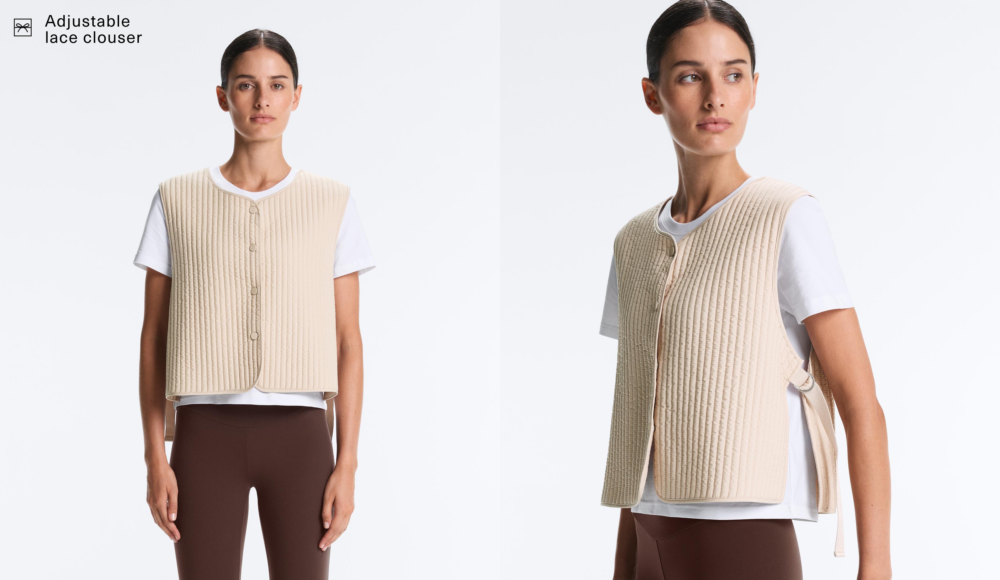 Thin padded nylon gilet