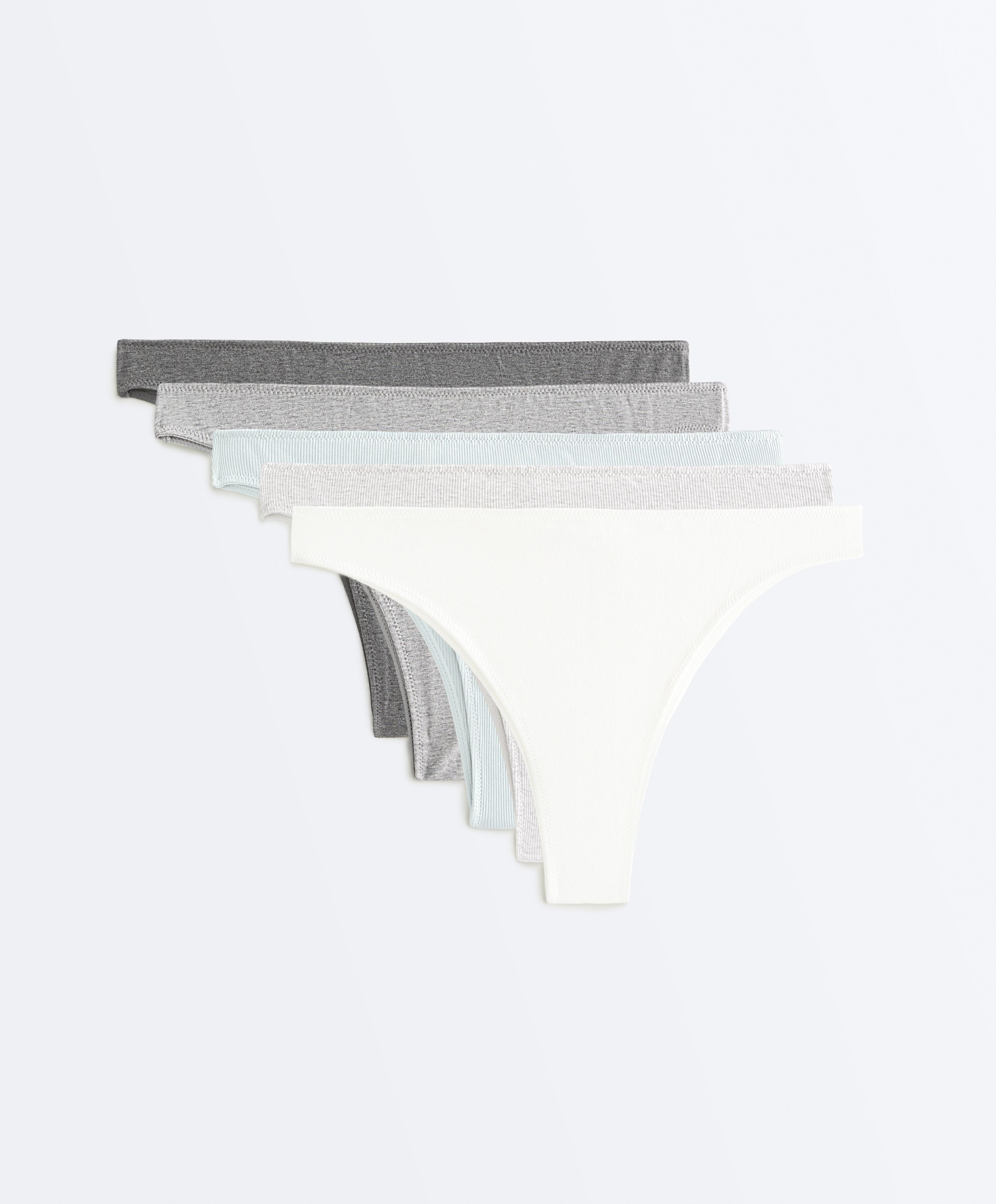 5 cotton blend Brazilian Rib and plain briefs 5 cotton blend Brazilian Rib and plain briefs