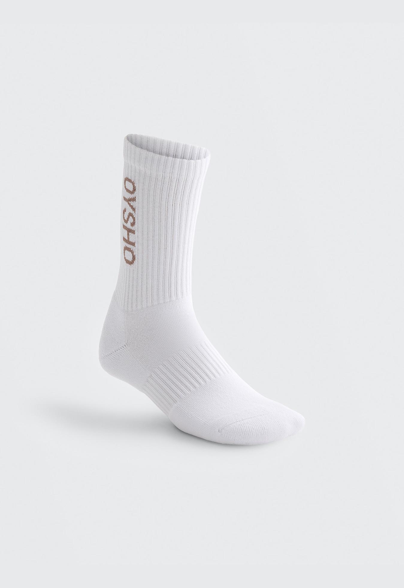 3 pairs of cotton blend classic socks — WHITE