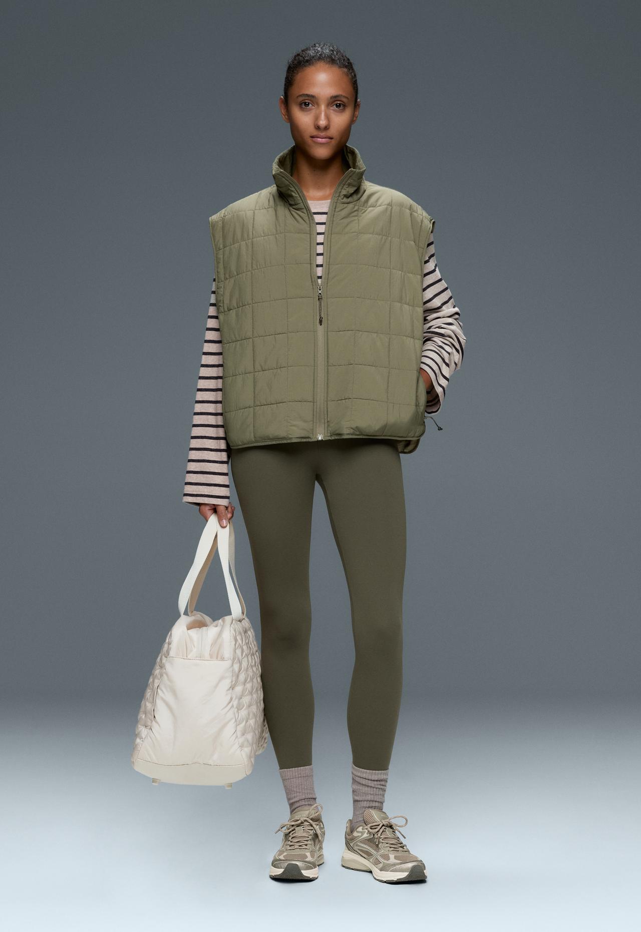 Ankle-length High rise Comfortlux leggings — KHAKI