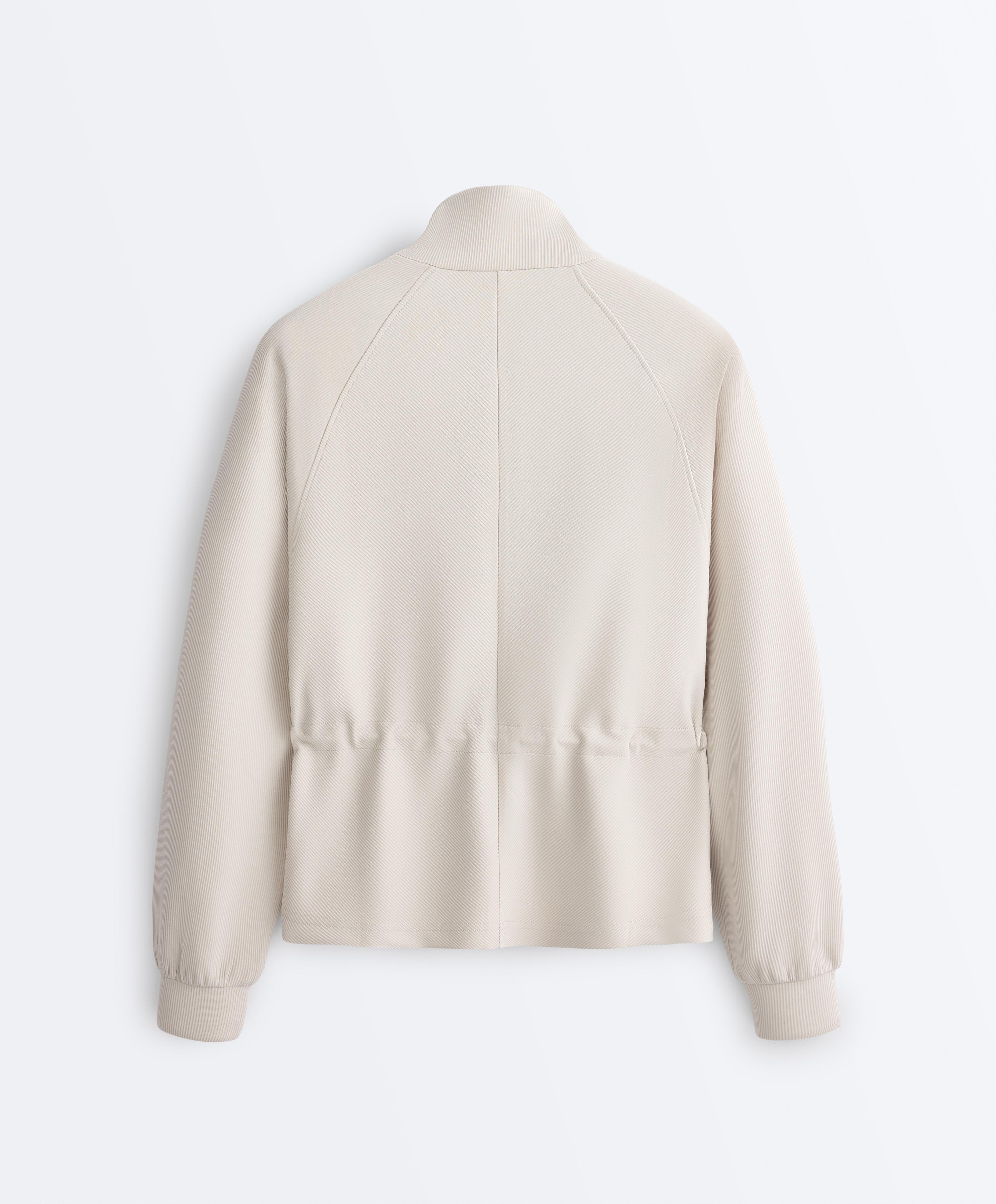 Adjustable waist jacket with 20% modal — PALE MINK