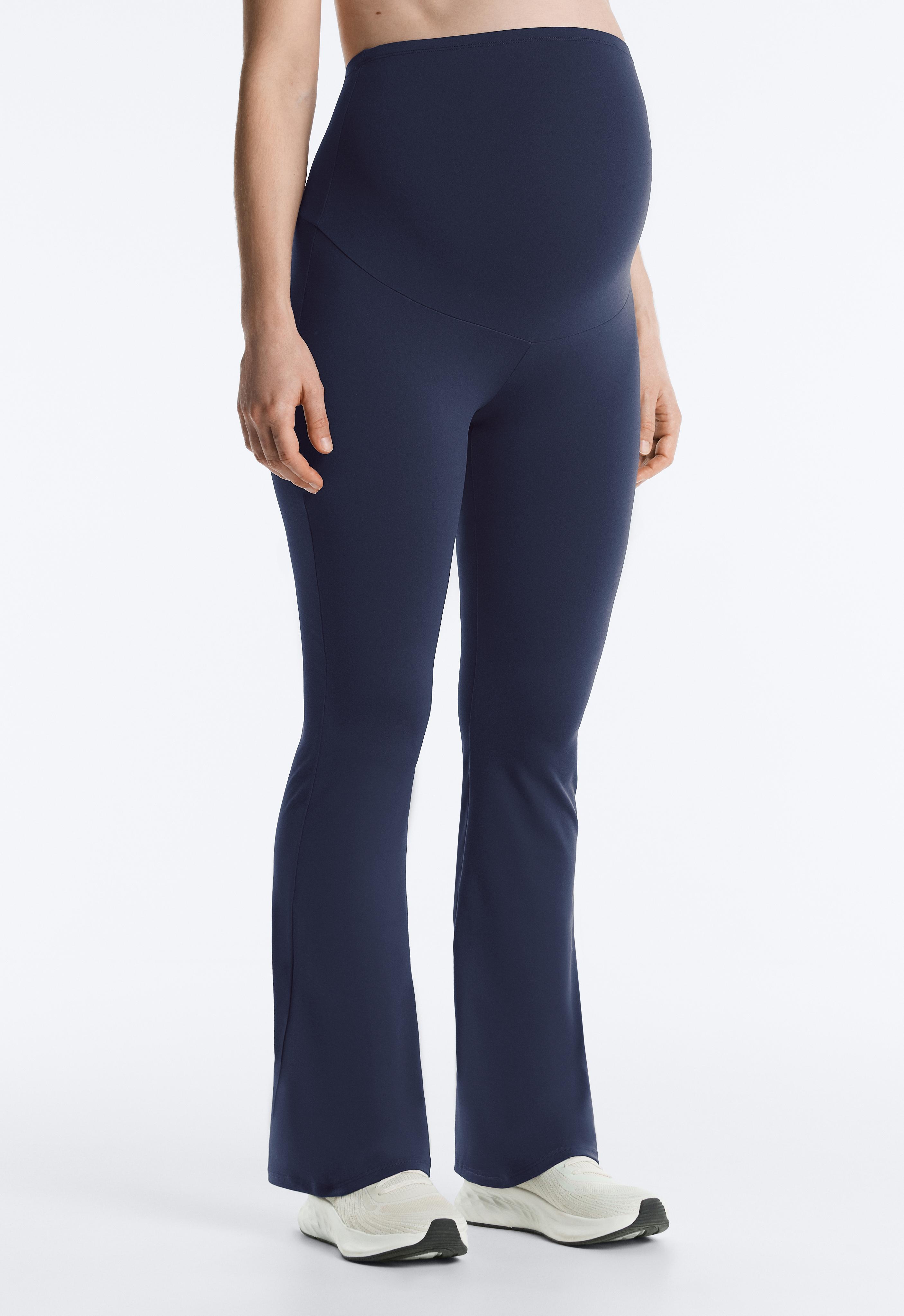 Maternity Comfortlux flare trousers — NAVY BLUE