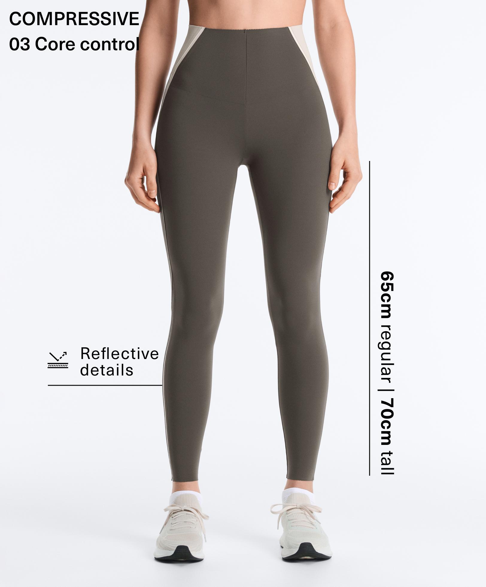 High-rise Compressive reflective core control ankle-length leggings High-rise Compressive reflective core control ankle-length leggings