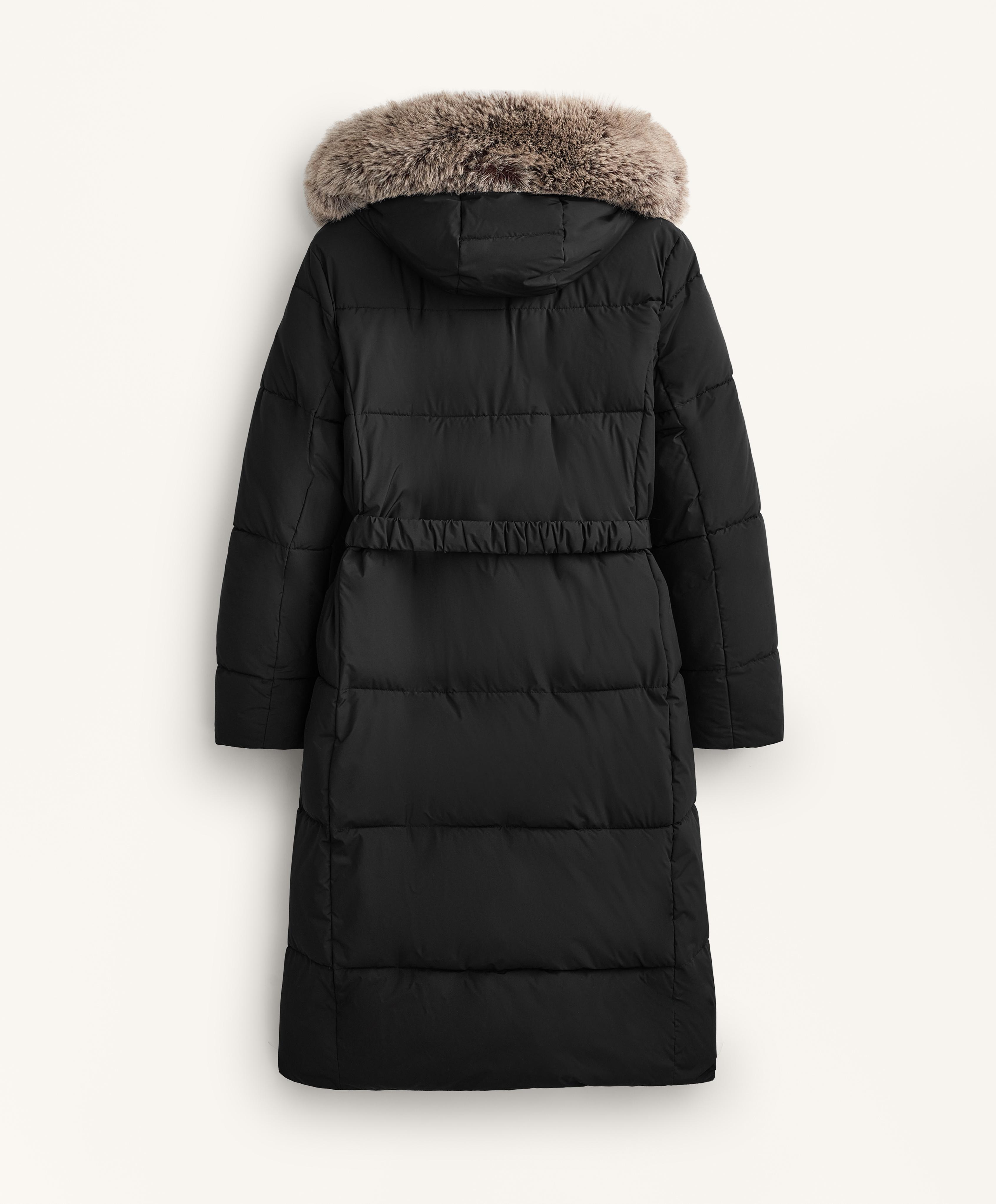 Primaloft® water-repellent long padded jacket — BLACK