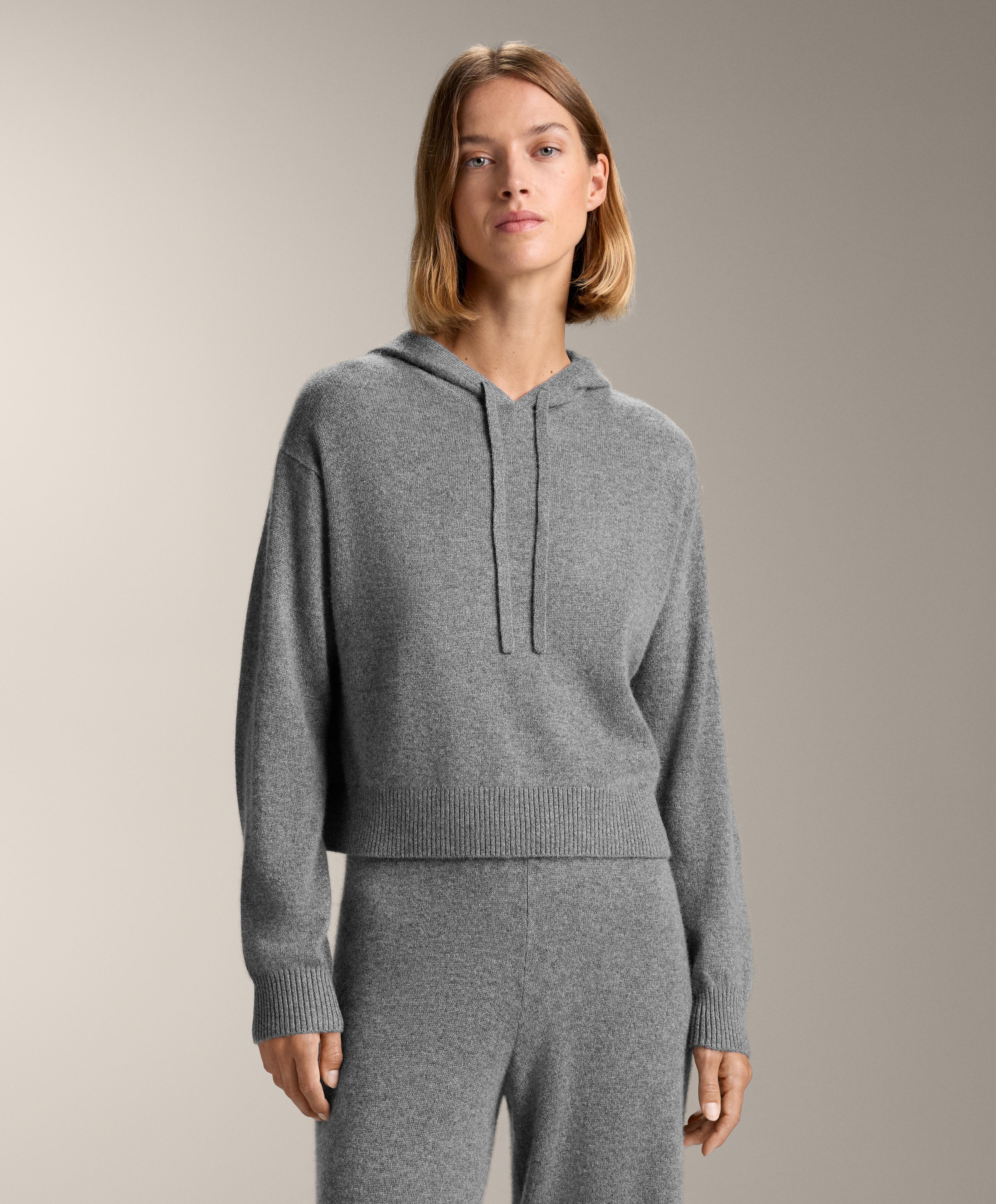 Sudadera punto capucha 100% cashmere